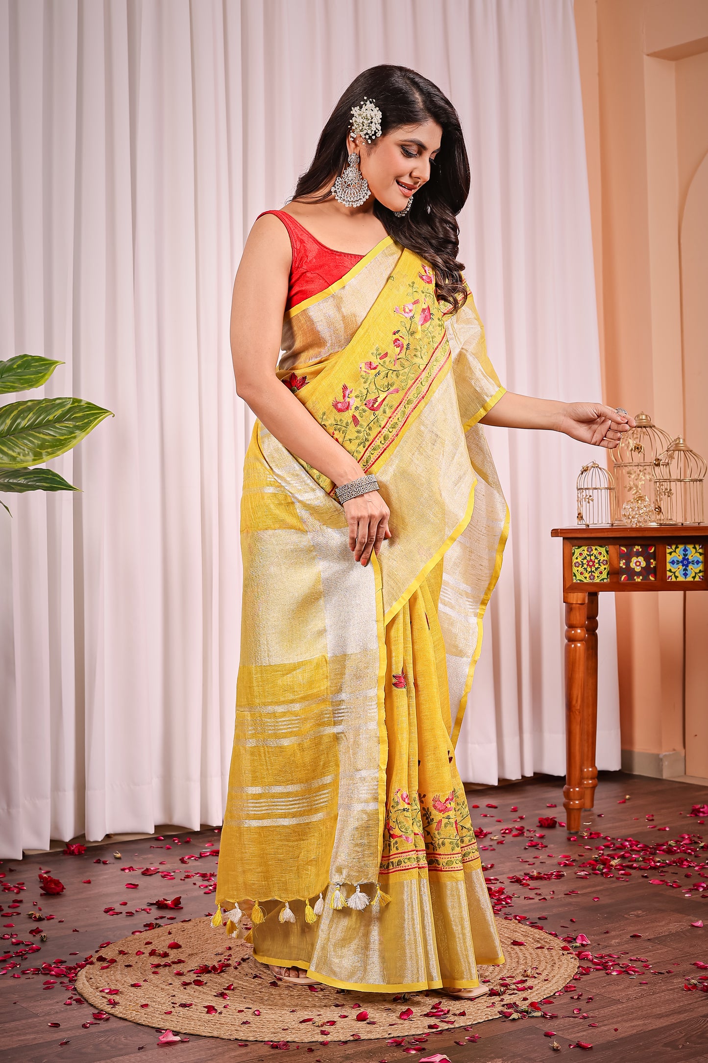 K A V E R I || Pure Linen Saree