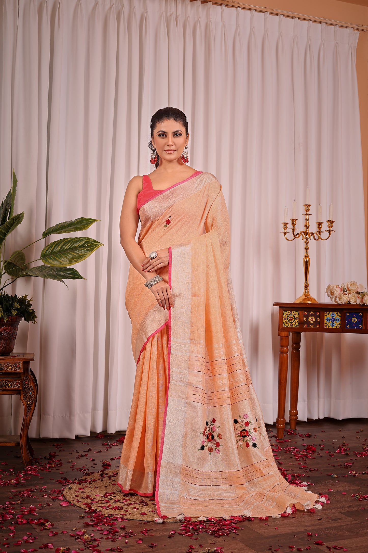 K O S H I || Pure Linen Saree