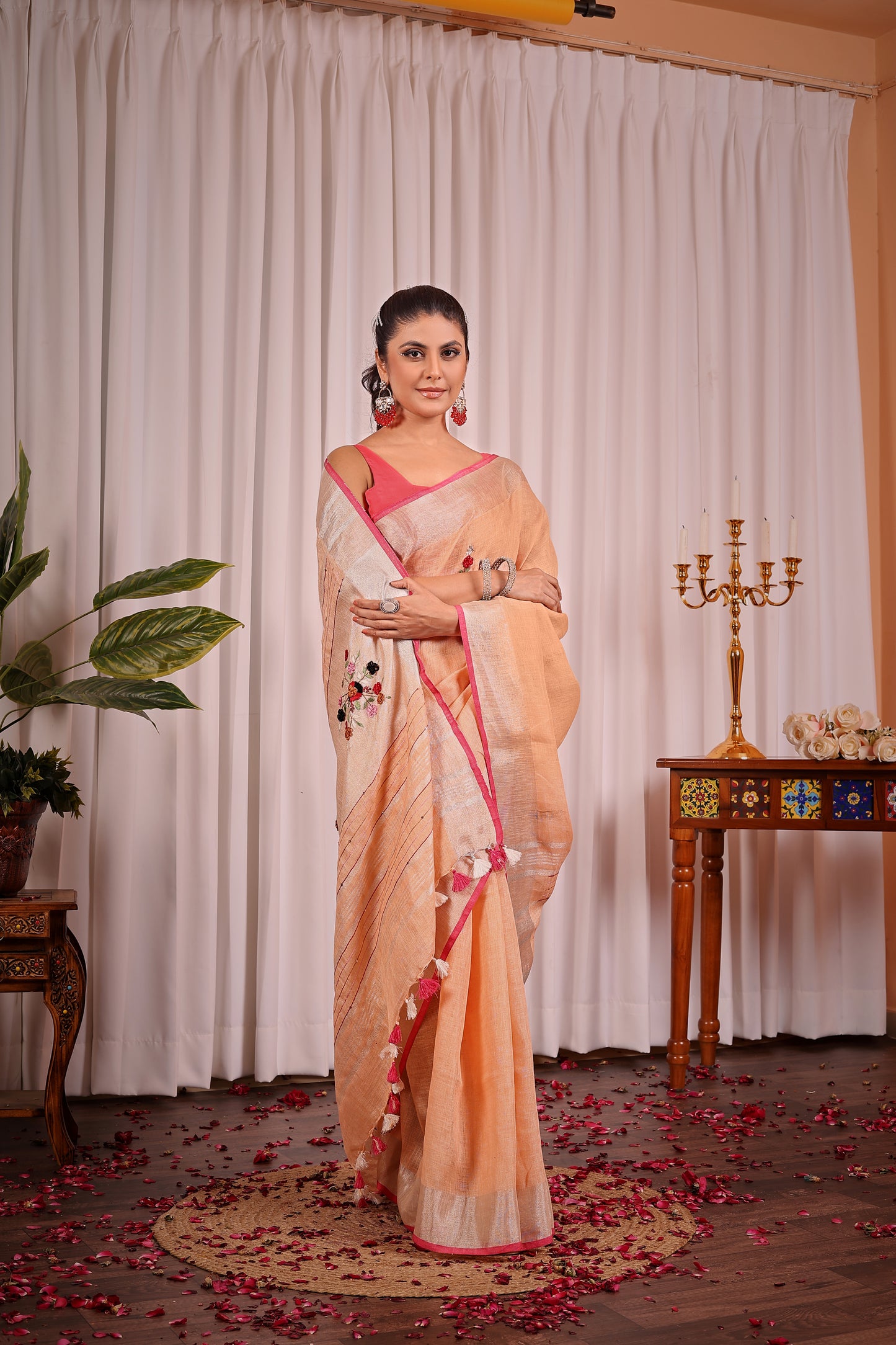 K O S H I || Pure Linen Saree