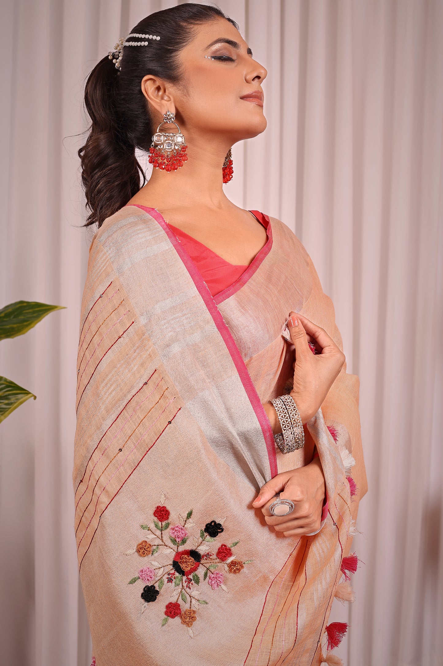 K O S H I || Pure Linen Saree