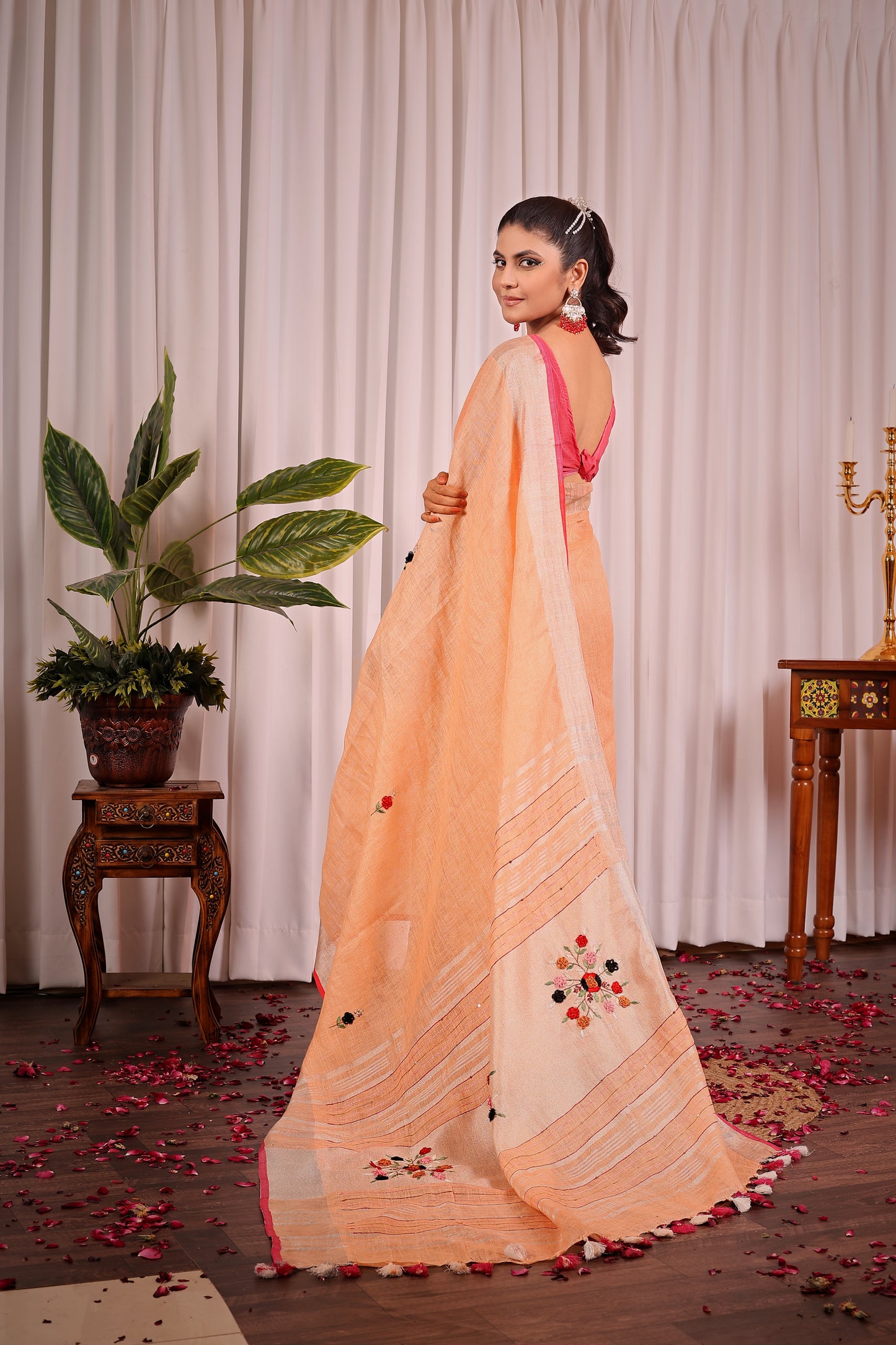 K O S H I || Pure Linen Saree