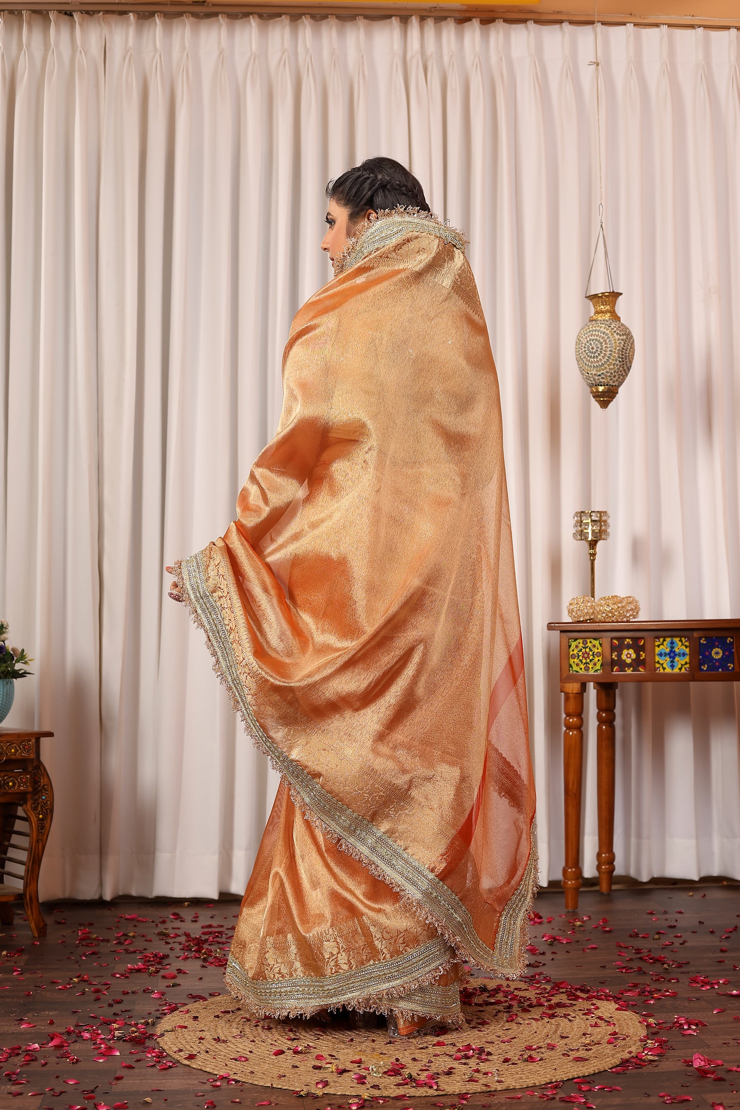 Y A S H O D H A || Banarasee Tissue Saree with Kiran Lace