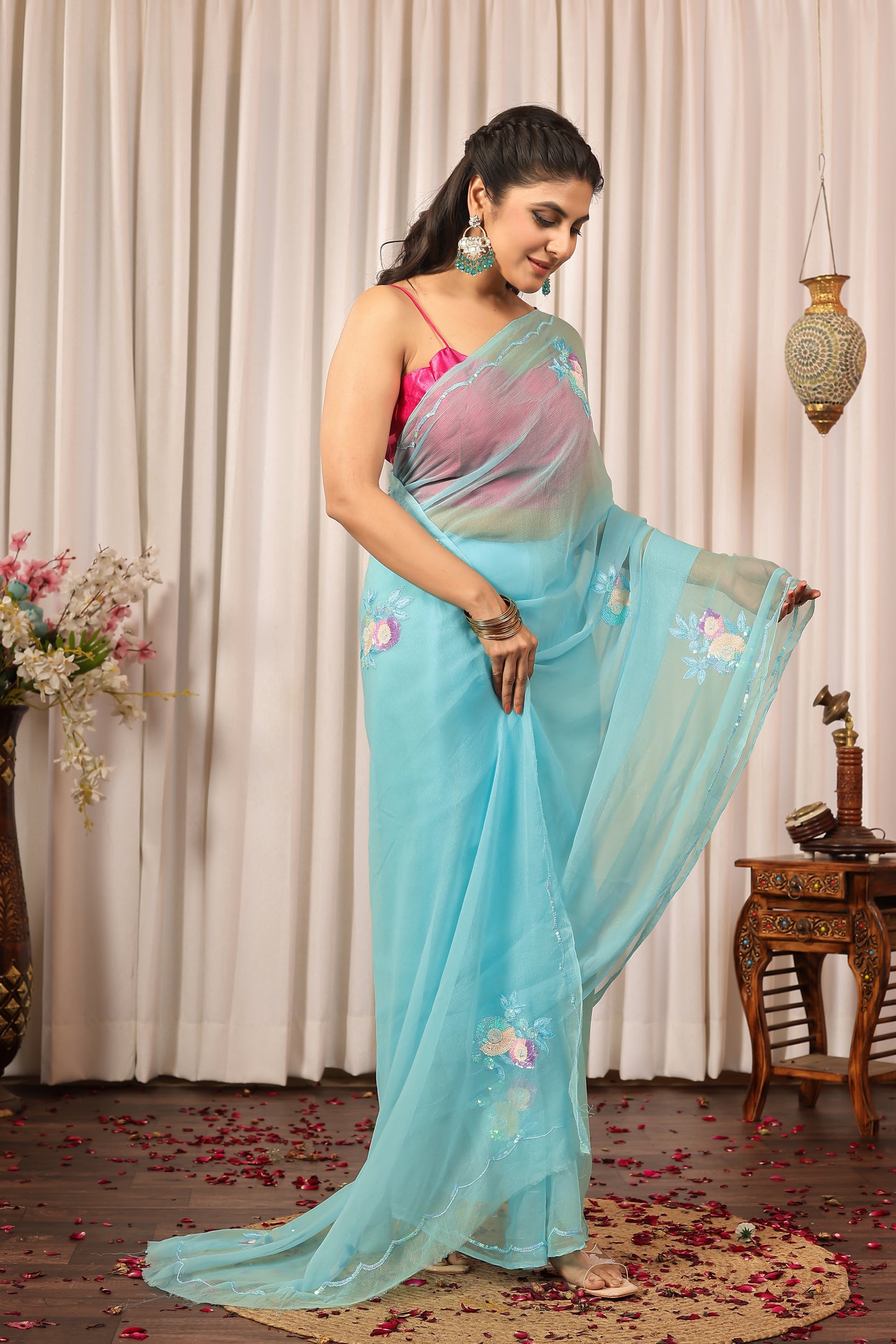 H U M T U M || Pure Chiffon Saree