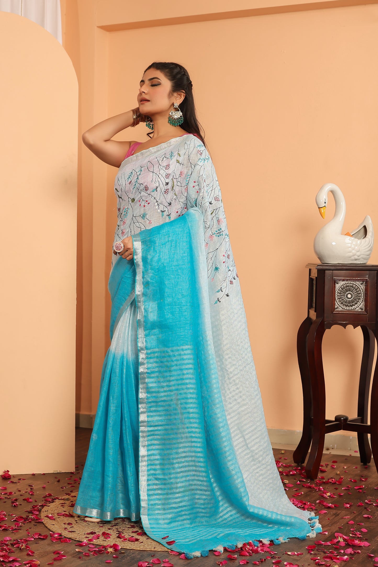 S U T L E J || Pure Linen Saree