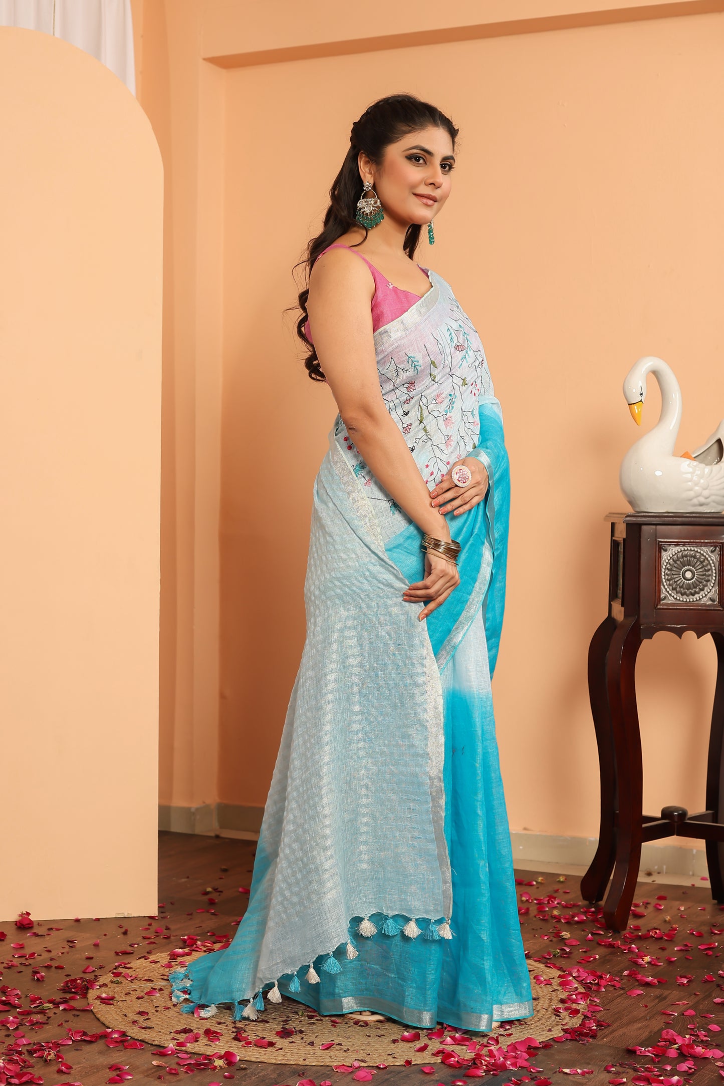 S U T L E J || Pure Linen Saree