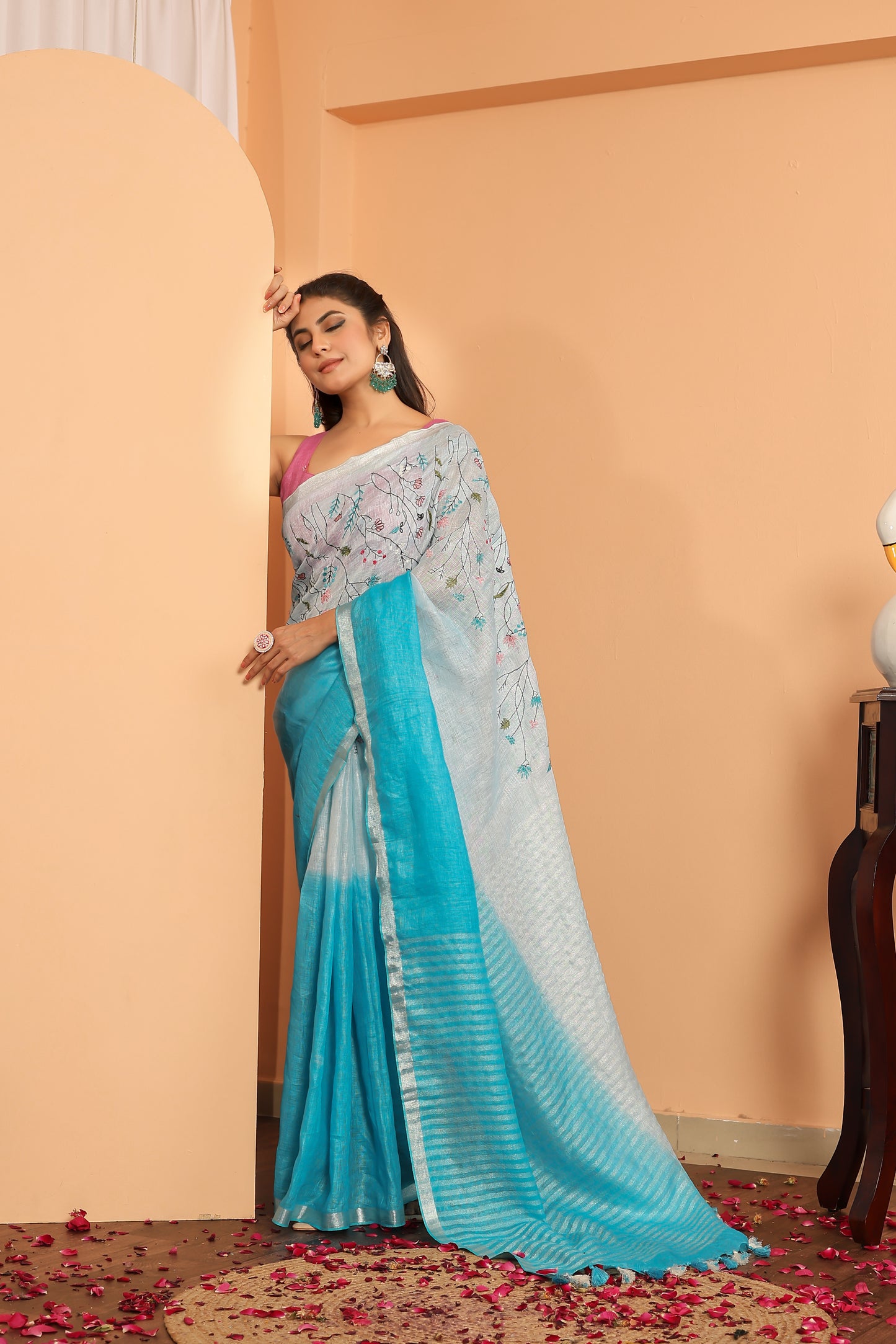 S U T L E J || Pure Linen Saree