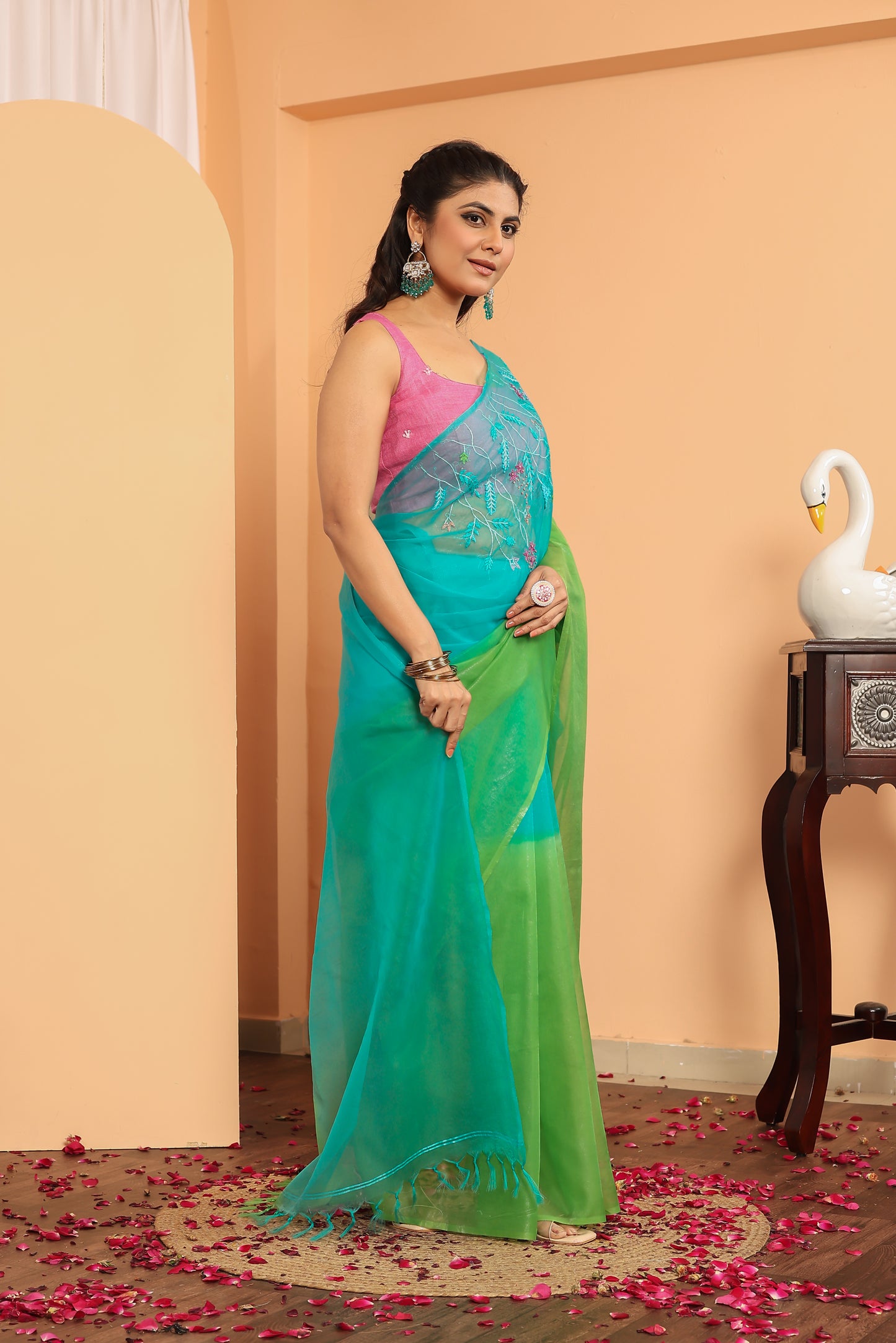 C H A N D N I || Organza saree