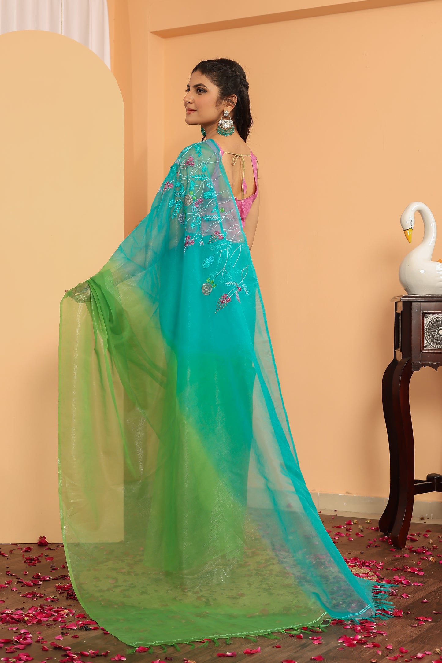 C H A N D N I || Organza saree