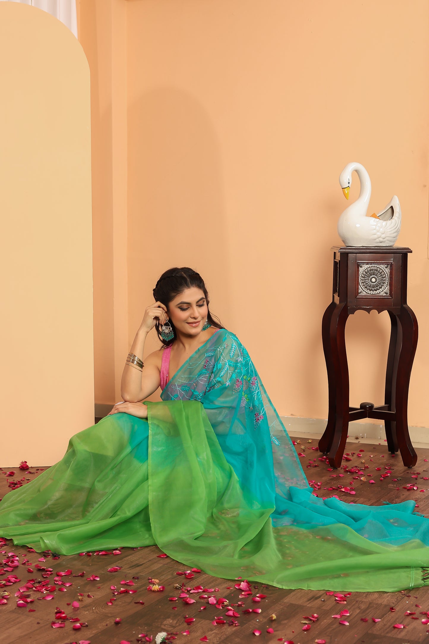 C H A N D N I || Organza saree