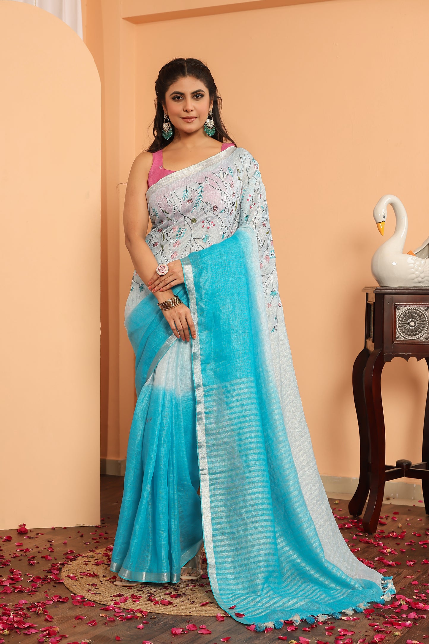 S U T L E J || Pure Linen Saree