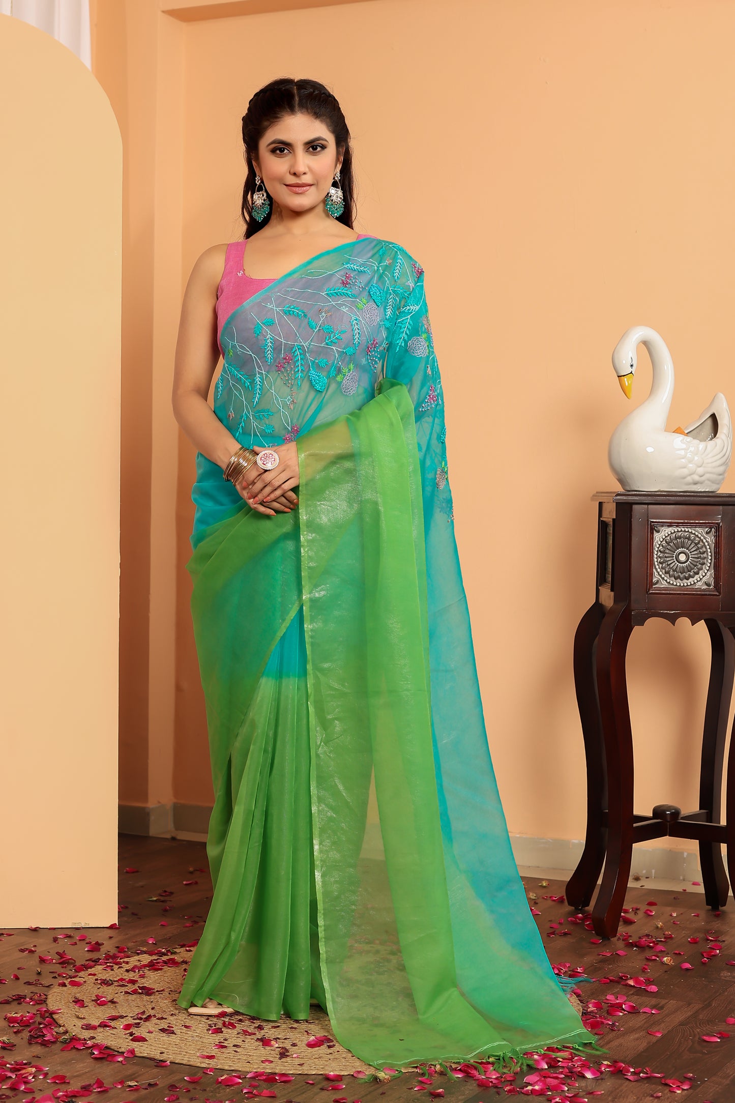 C H A N D N I || Organza saree
