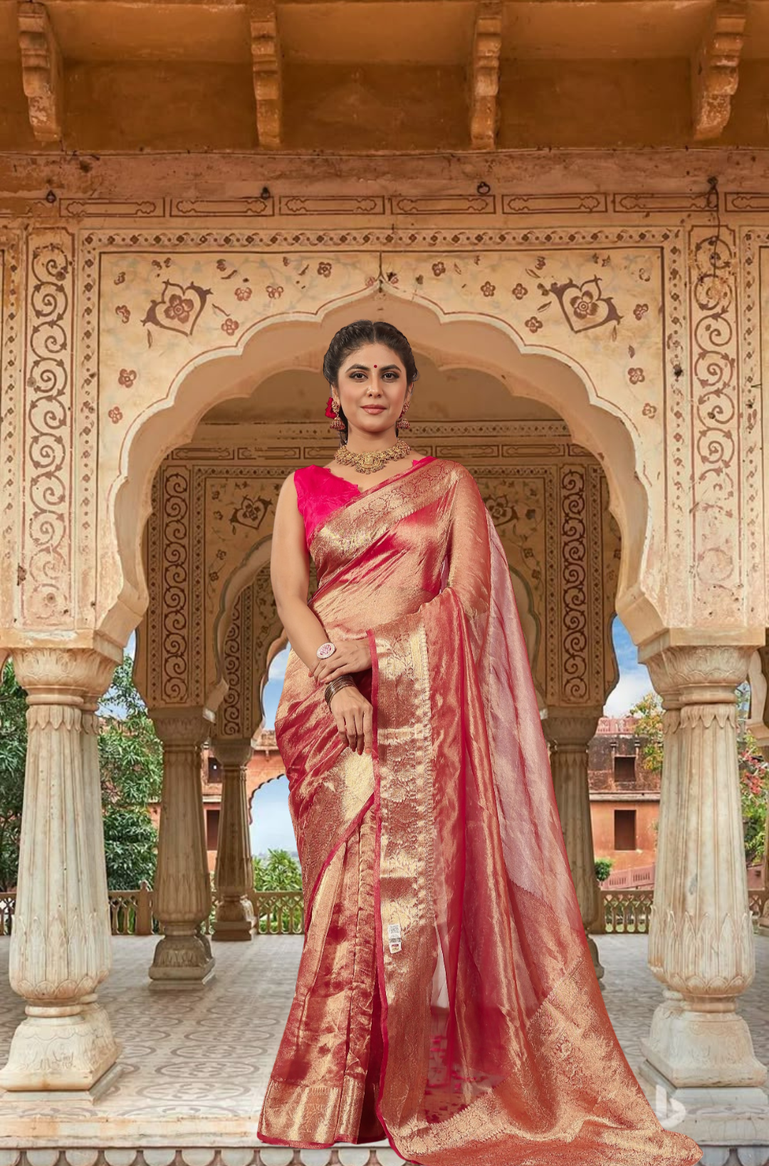 K U N T I || Pure Banarasee Organza Tissue Saree