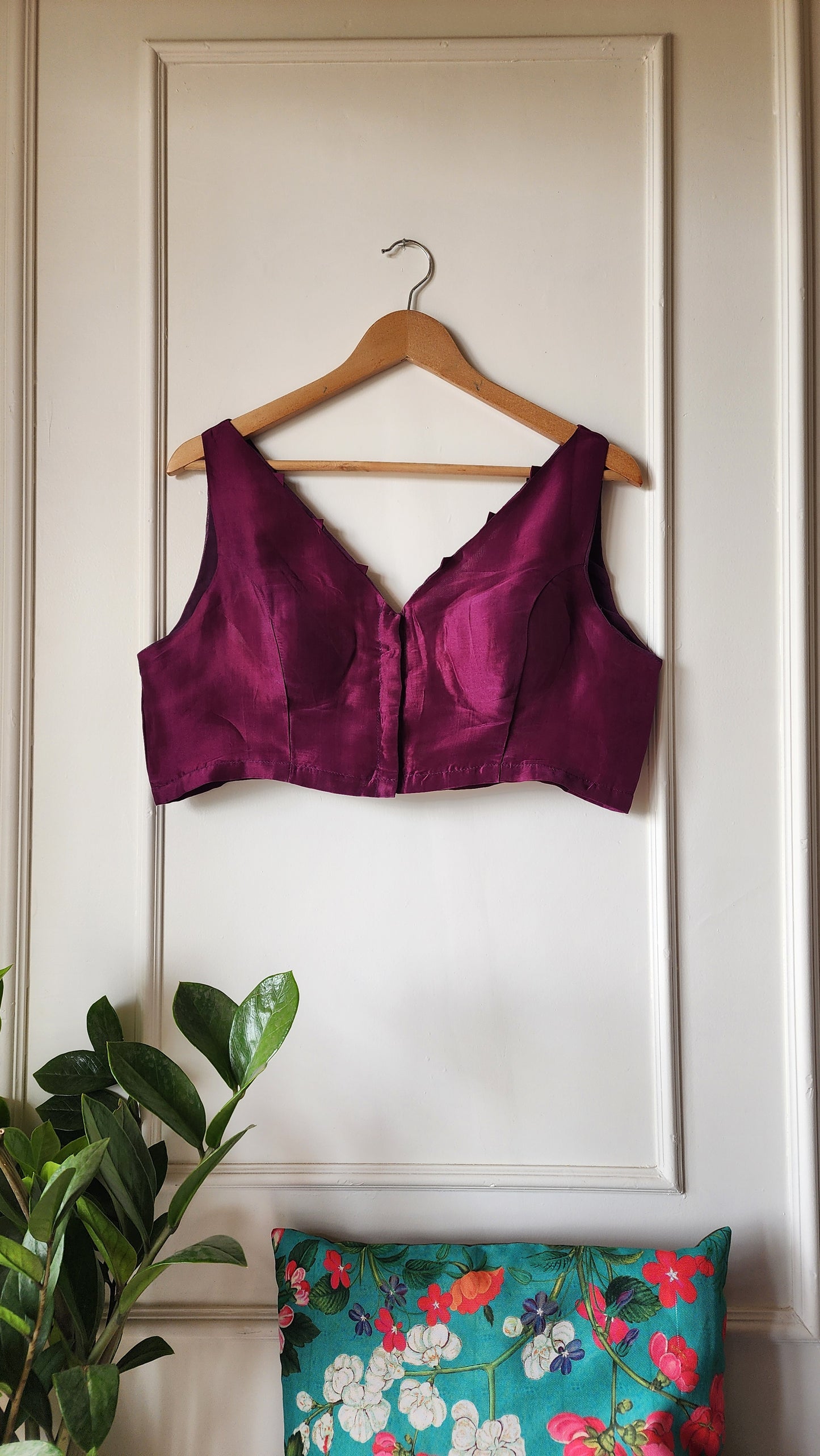 Purple || Cotton Silk Blouse