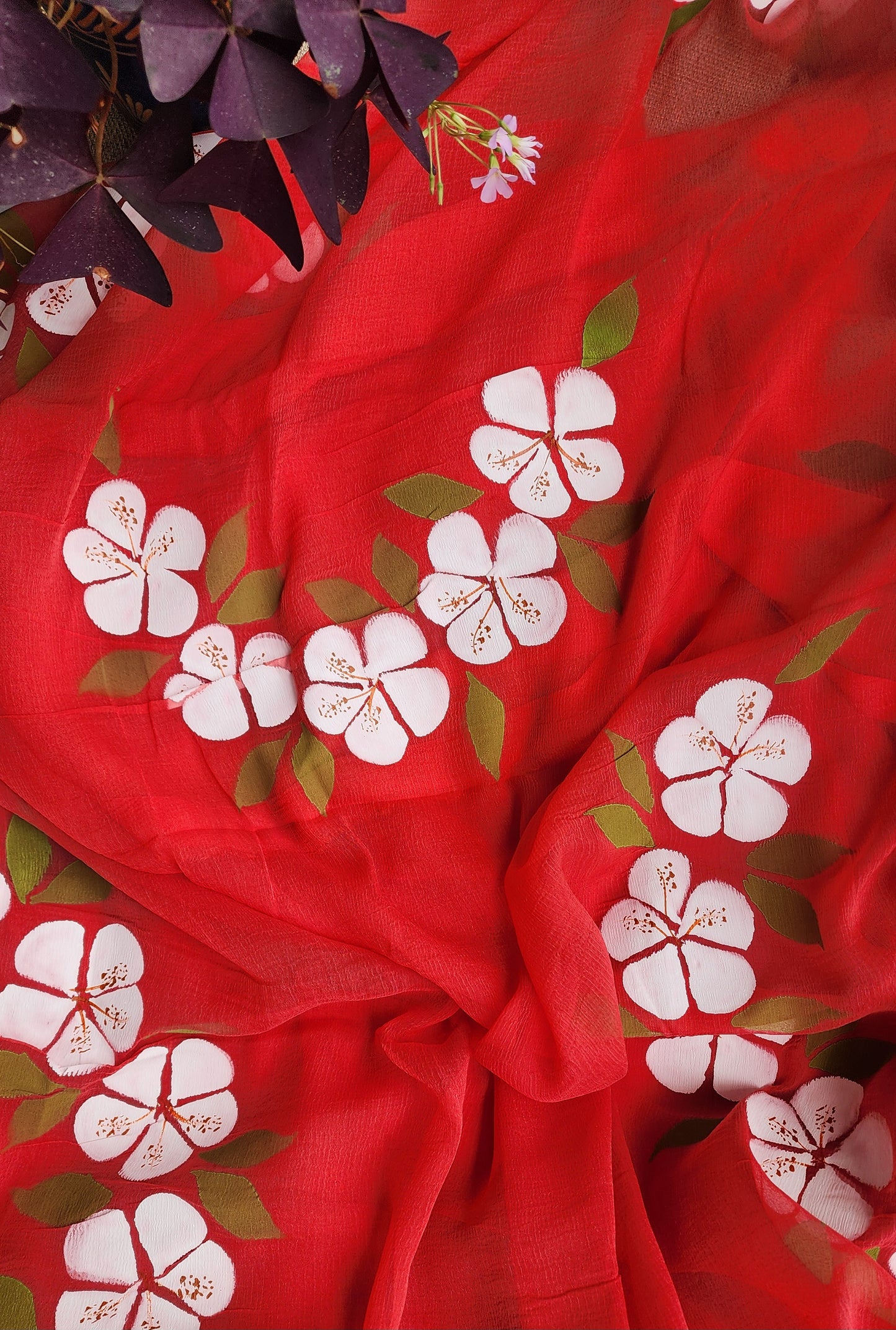 L A A L - C H A M P A || Pure Chiffon Saree