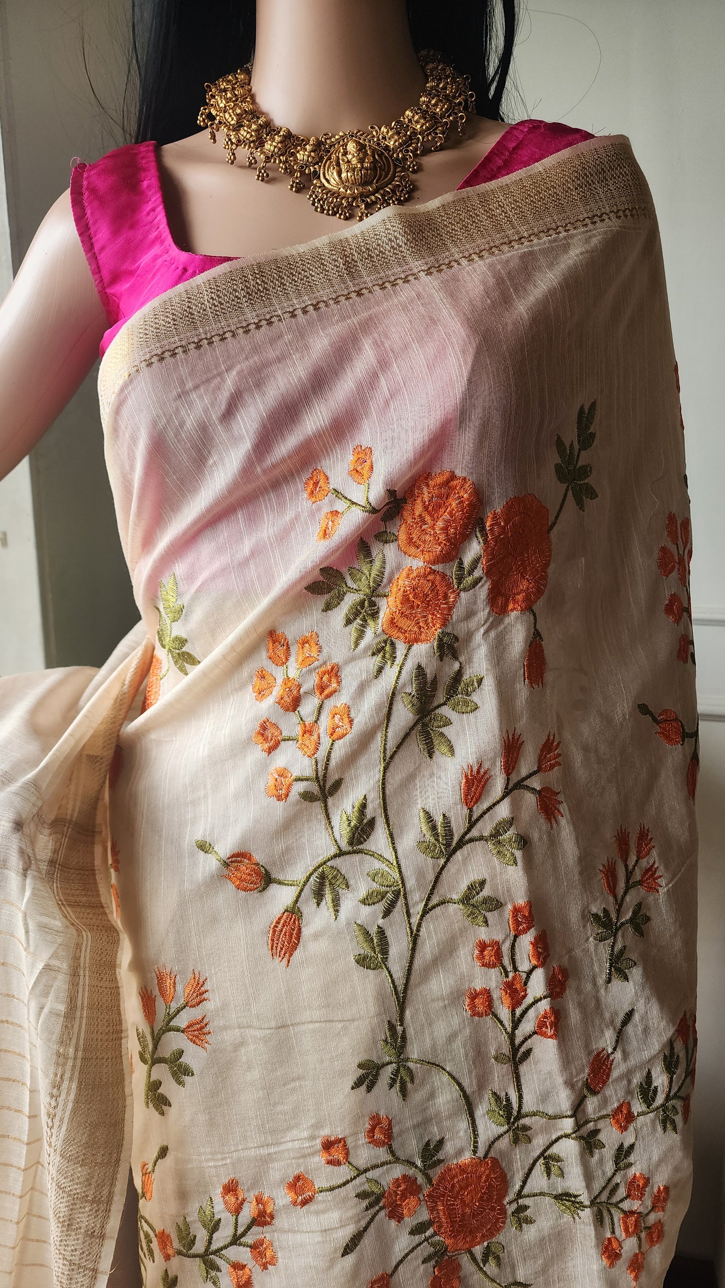 G H U L A B || Semi Tussar Silk Saree