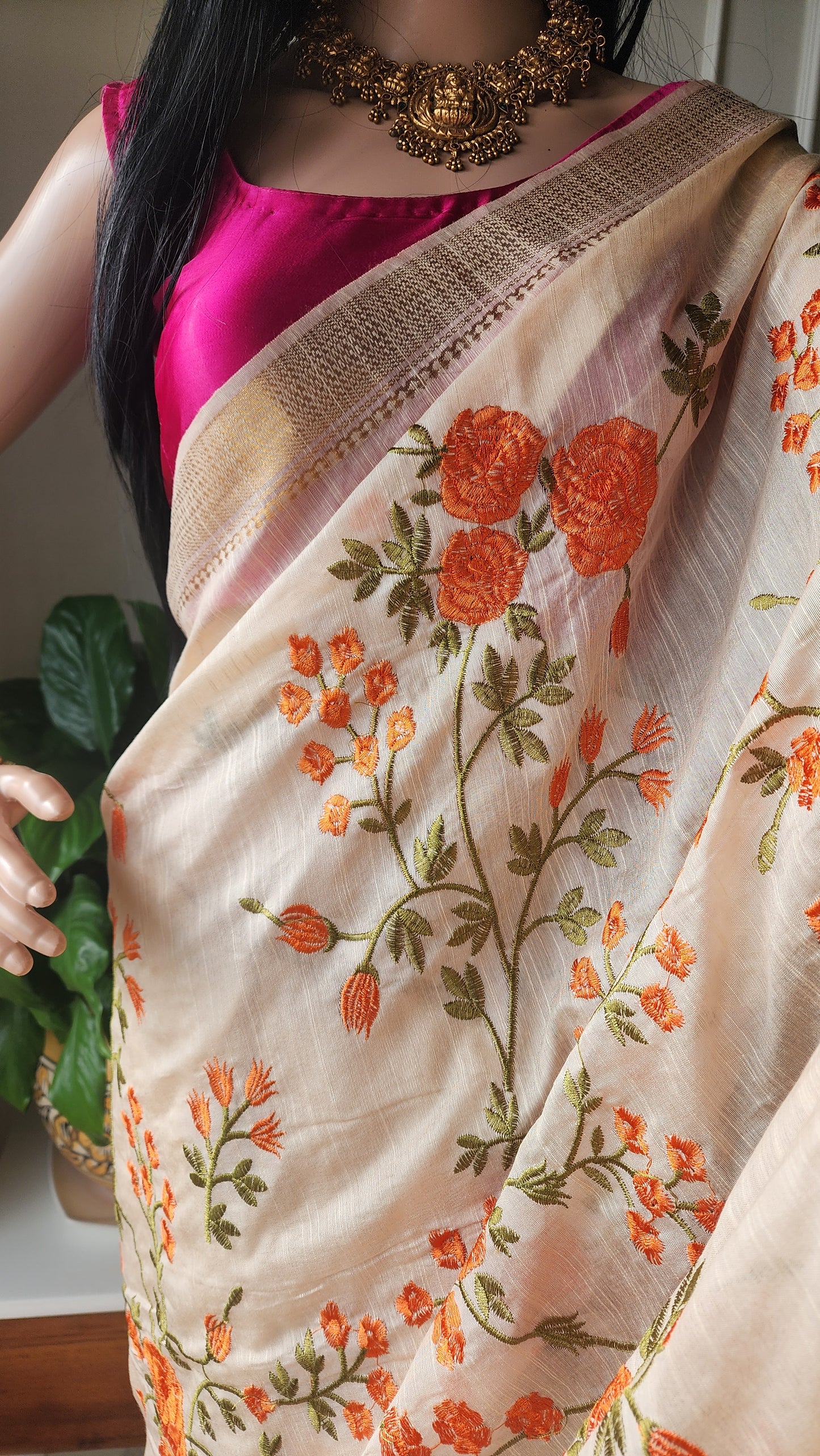 G H U L A B || Semi Tussar Silk Saree