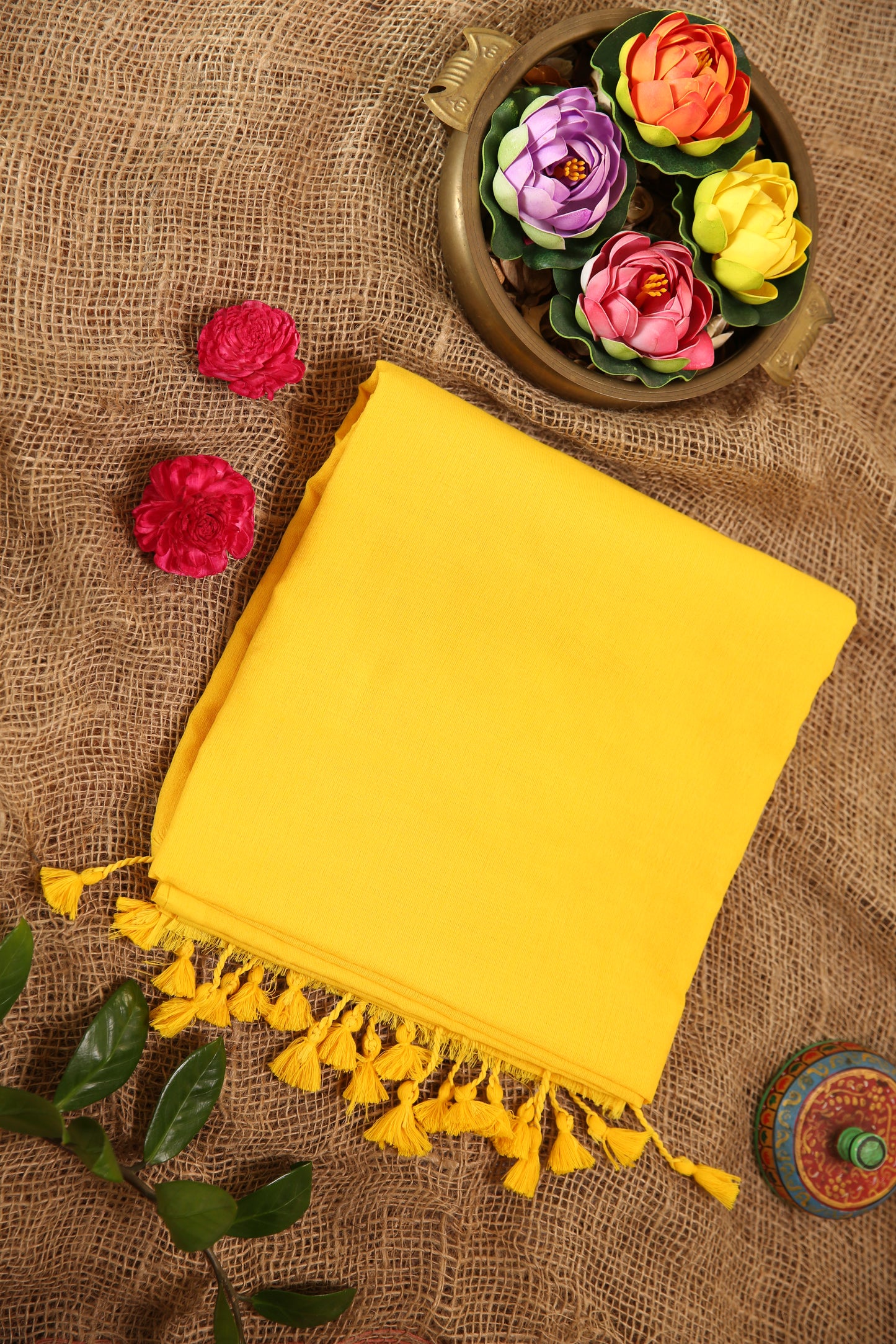 COTTON SAREE with MULTICOLOUR BLOUSE