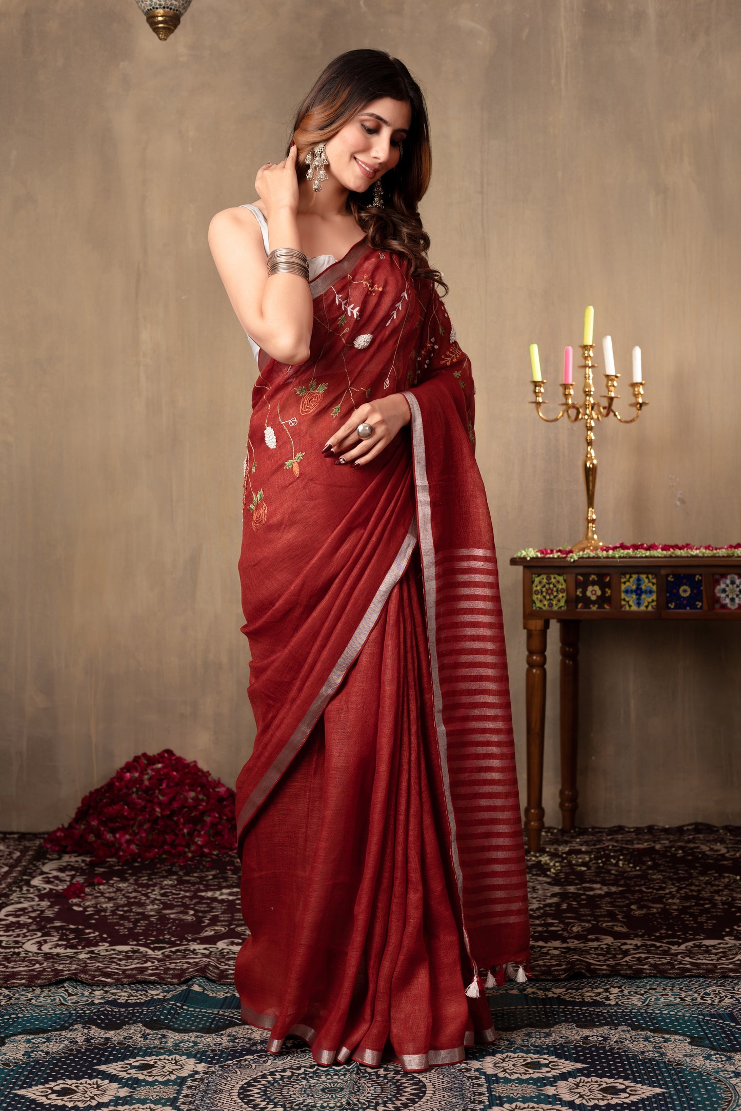 M A H A N A D I || Pure Linen saree