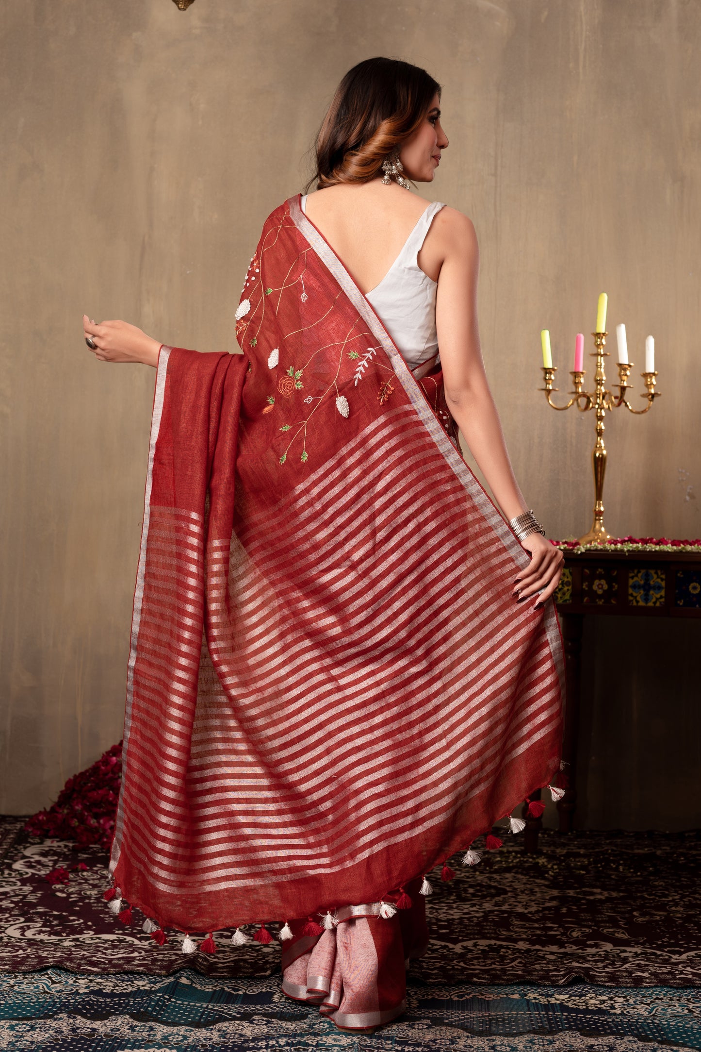 M A H A N A D I || Pure Linen saree