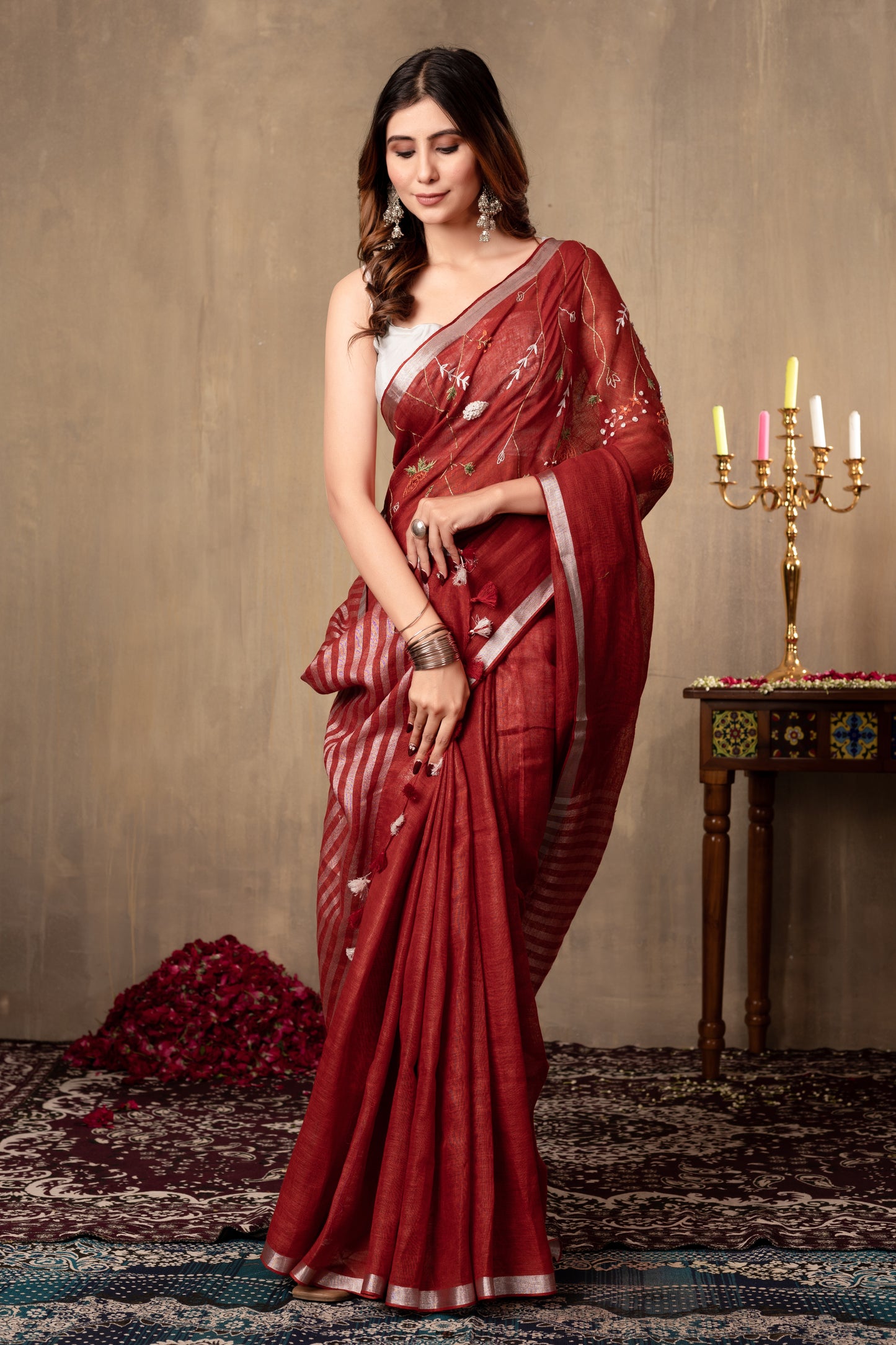 M A H A N A D I || Pure Linen saree