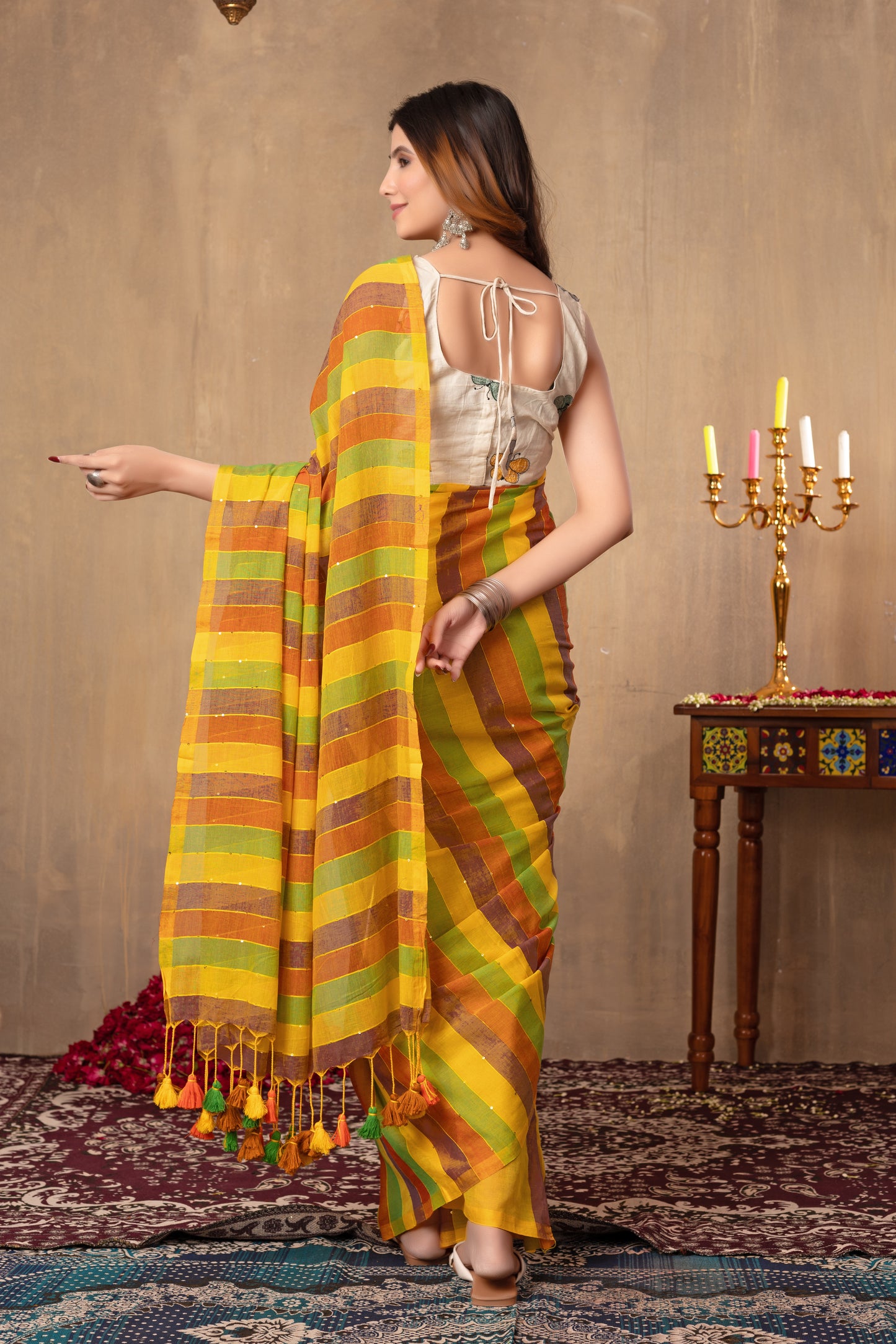 G U L S H A N || Mull Cotton Saree