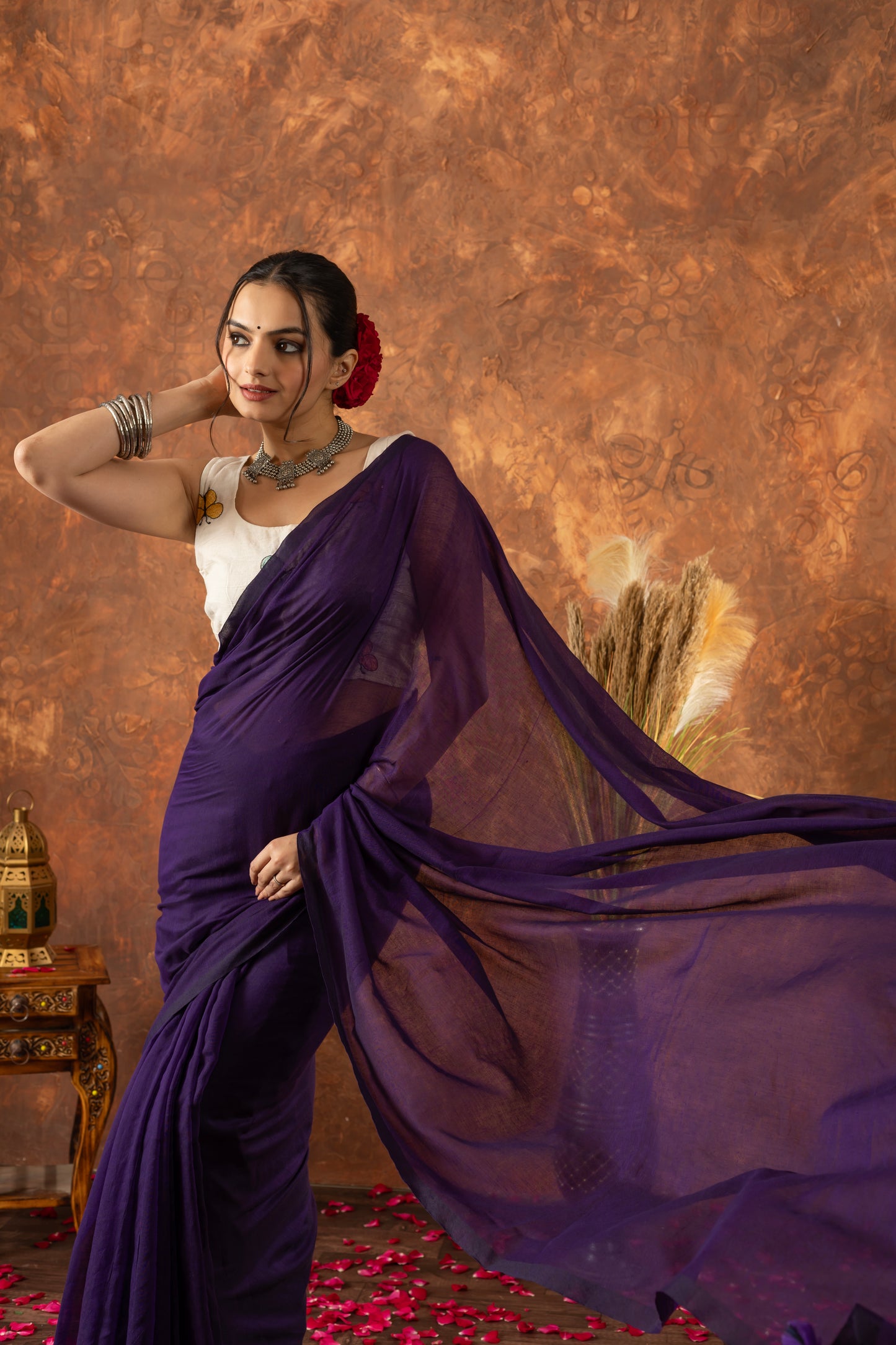 B A I G N E E -A A S M A N || Mull Cotton Saree