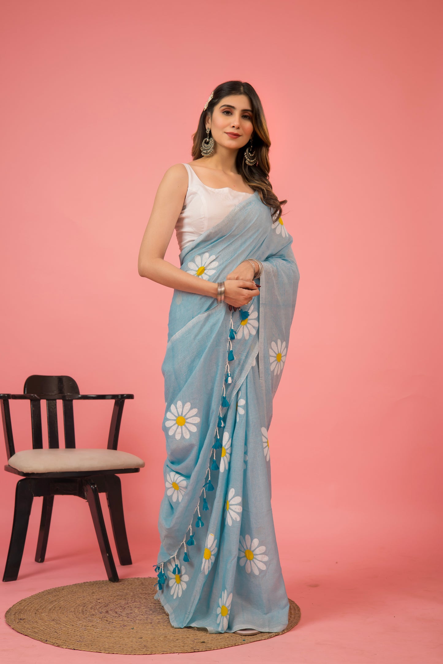 V I N D H Y A ||Khadi Cotton Saree with Hand Paint