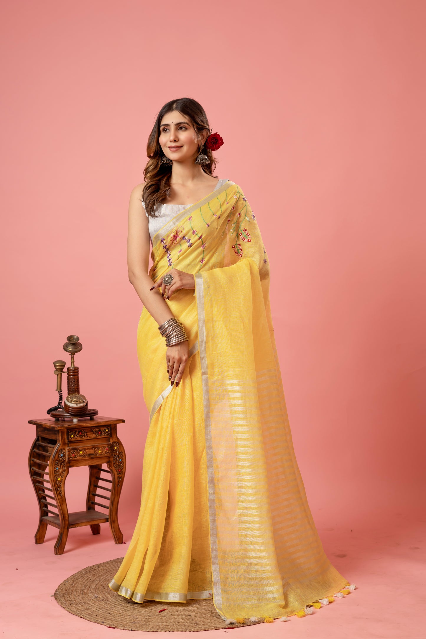 V A R A H A || Pure Linen Saree