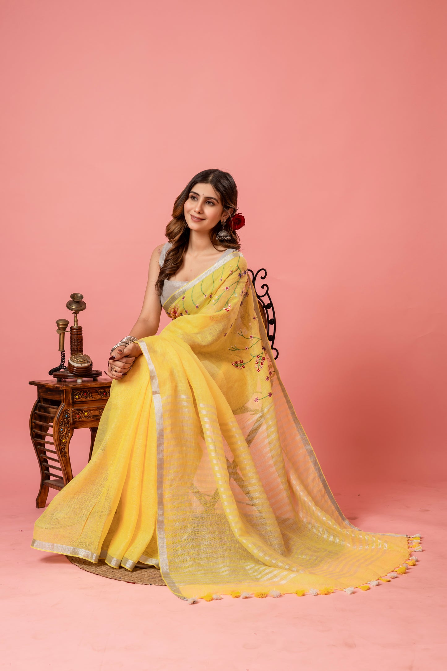 V A R A H A || Pure Linen Saree