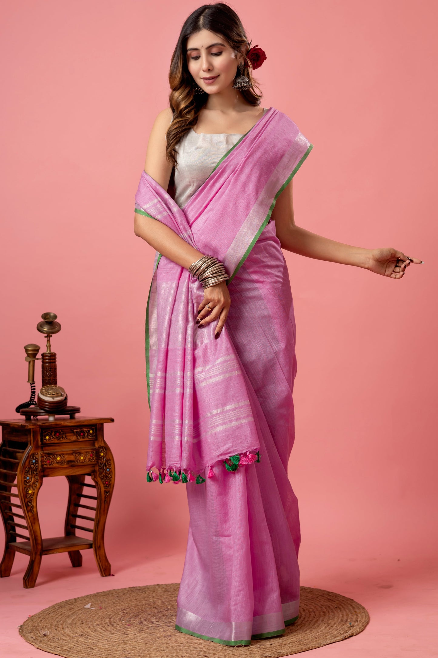 J A M U N I ||Semi Linen Saree
