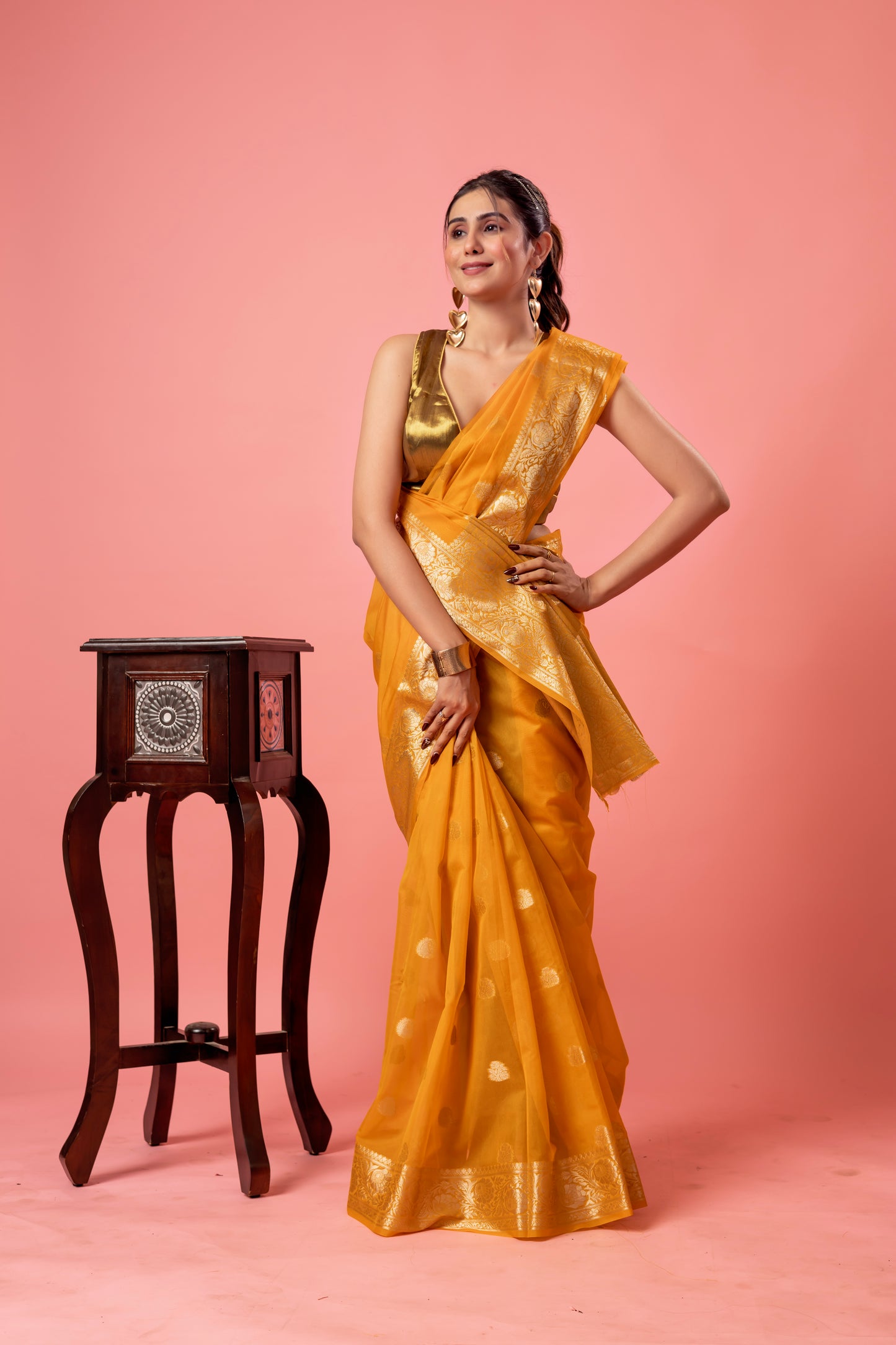 S A Y A L I || Banarasee Tissue Saree with Zari Work