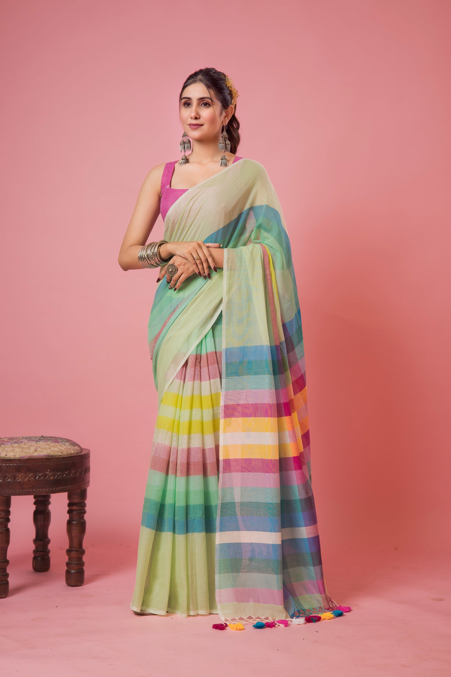 A T R A N G E E - S A T R A N G E E || Mull Cotton Saree
