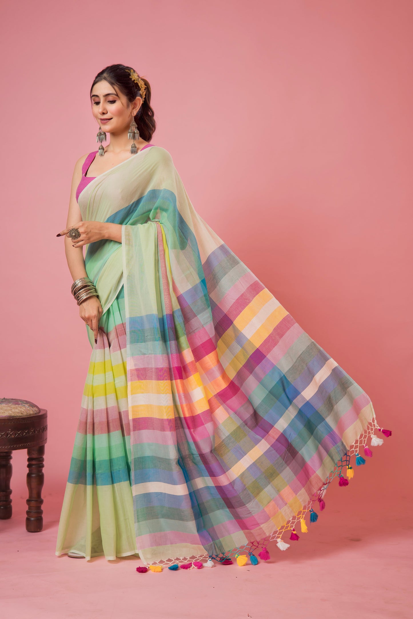 A T R A N G E E - S A T R A N G E E || Mull Cotton Saree