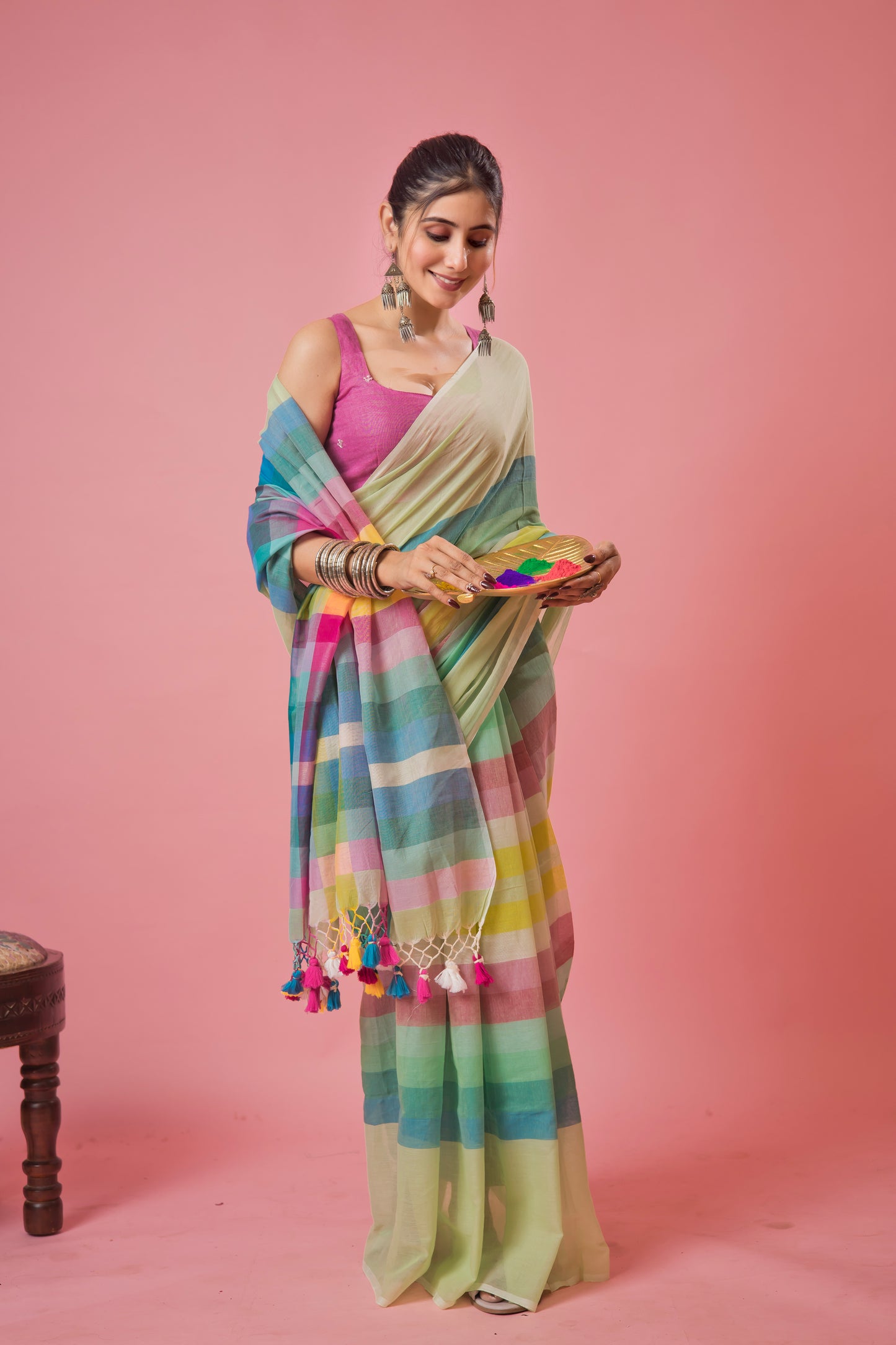 A T R A N G E E - S A T R A N G E E || Mull Cotton Saree