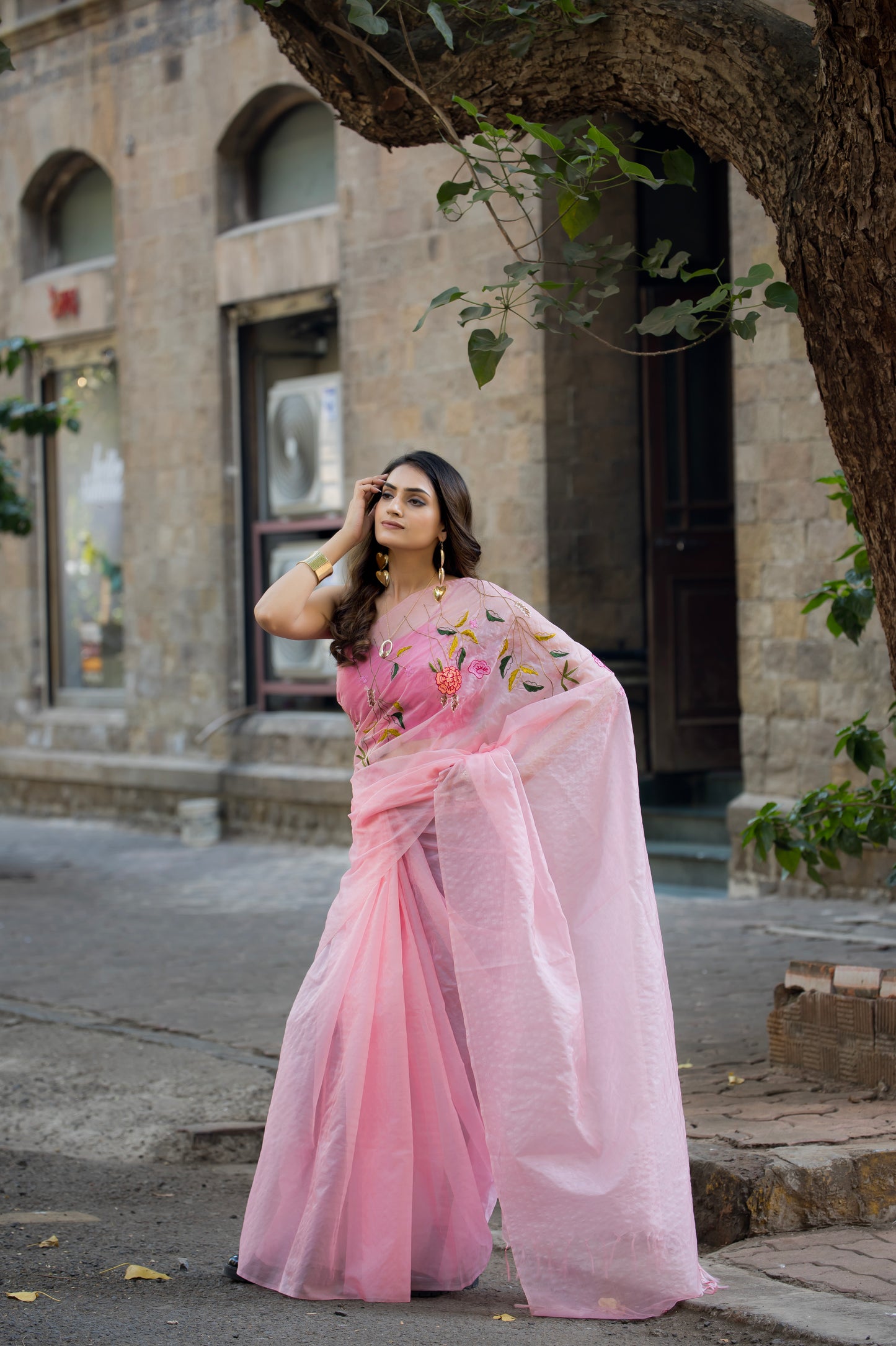 B H U M I K A || Organza Saree