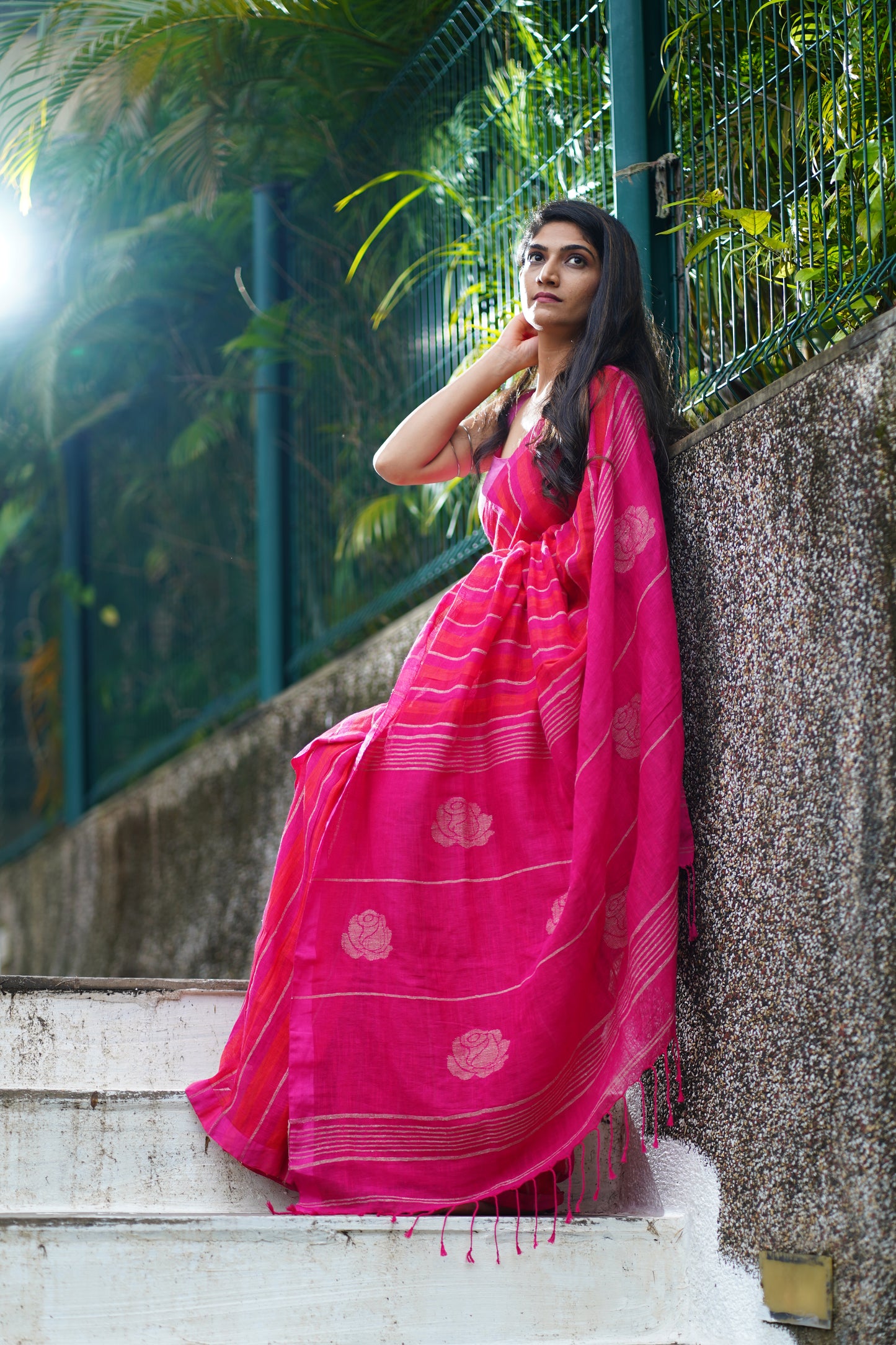 S I N D H U J A ||Pure Linen Saree