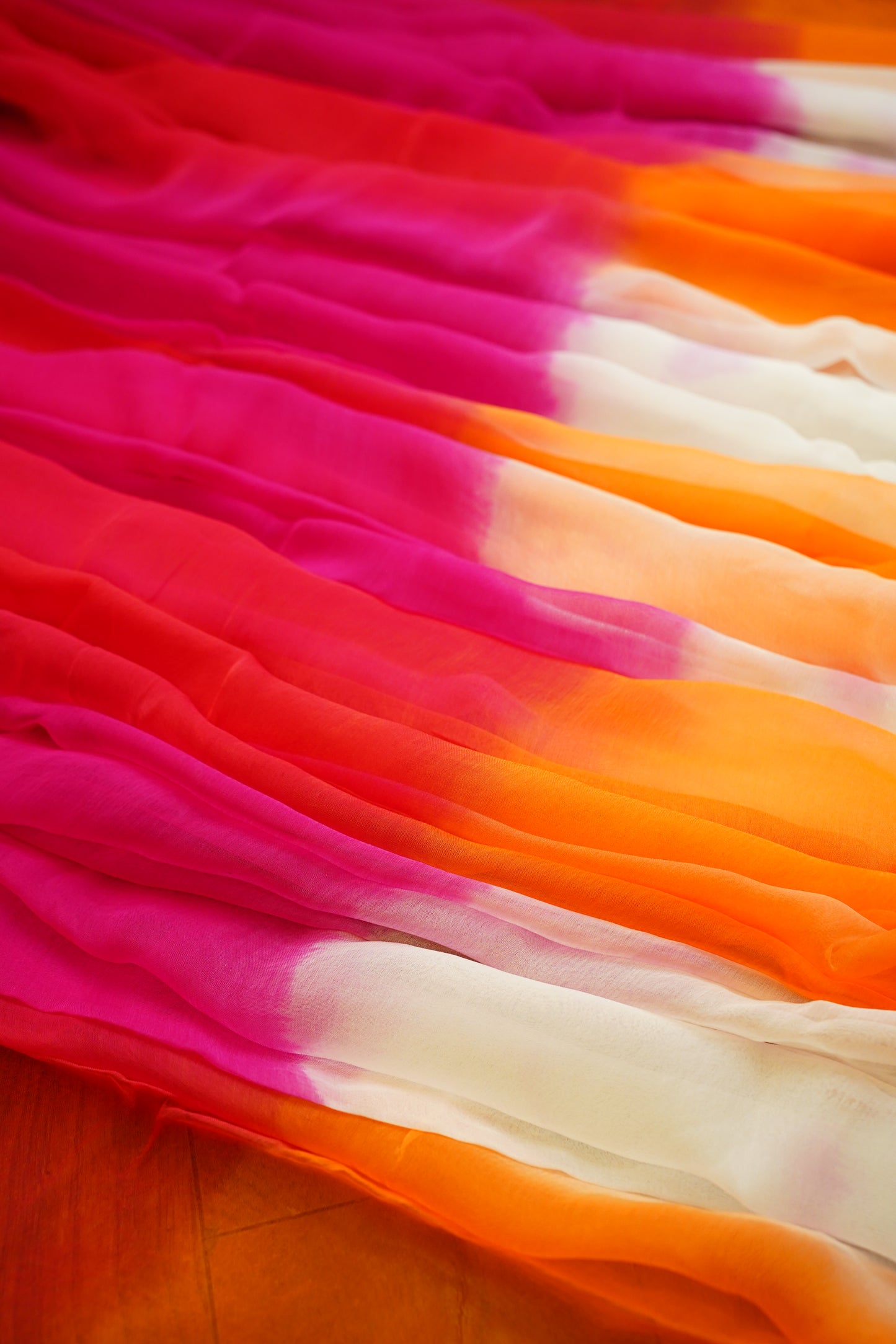 S A T R A N G E - S E || Pure Chiffon Saree