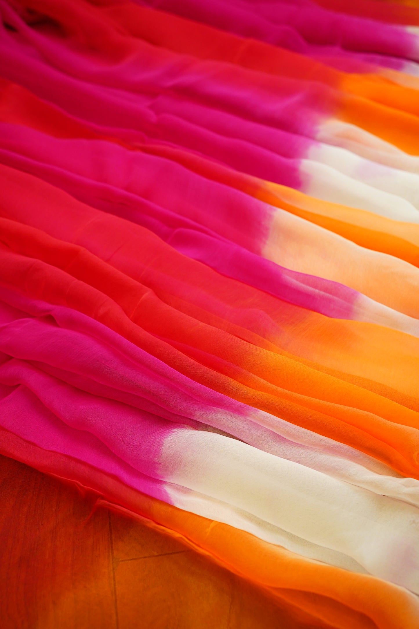S A T R A N G E - S E || Pure Chiffon Saree