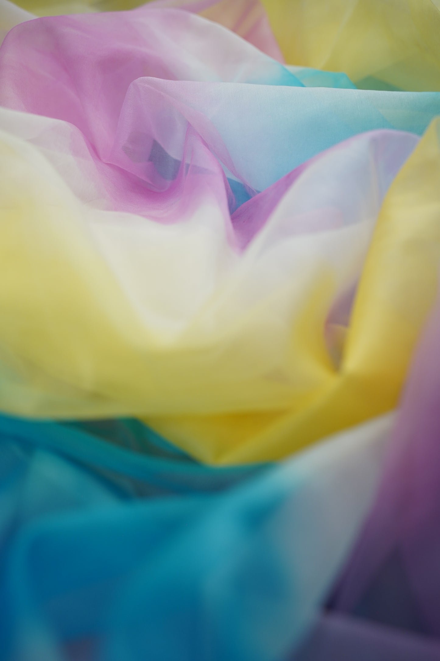 S A T Y A B H A M A || Organza Rainbow Saree