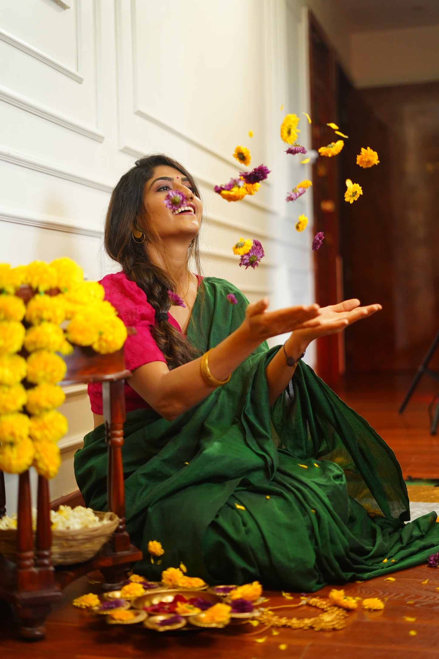 A M B A || Pure Khadi Cotton Saree with Zari Pallu