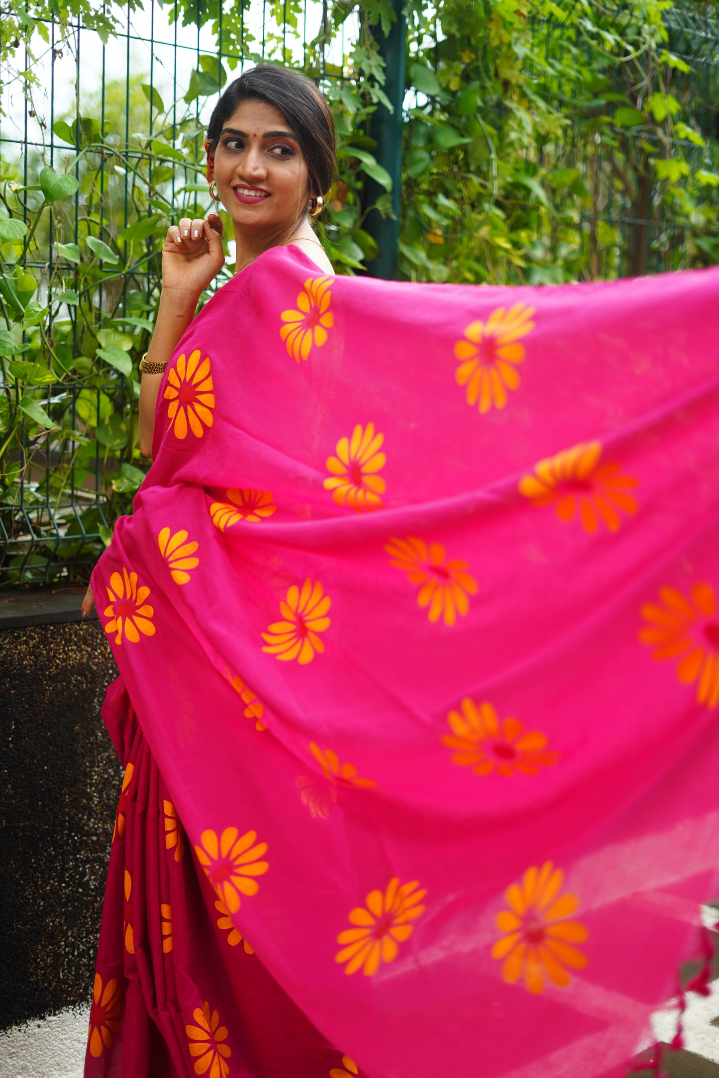 S A N D H Y A || Khadi Cotton Saree with Hand Paint
