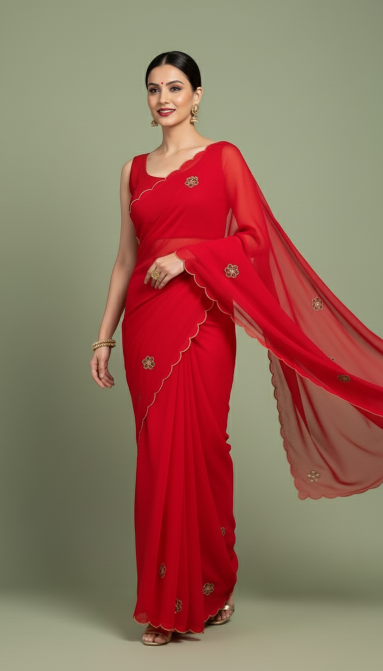 M U K T I || Organza Sequence work Saree