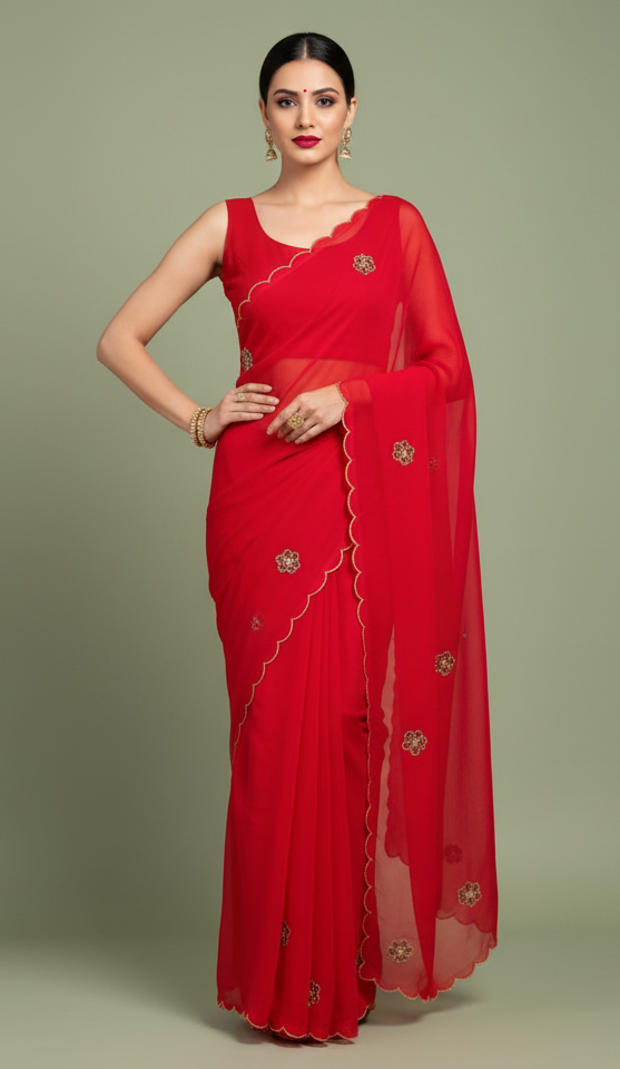 M U K T I || Organza Sequence work Saree
