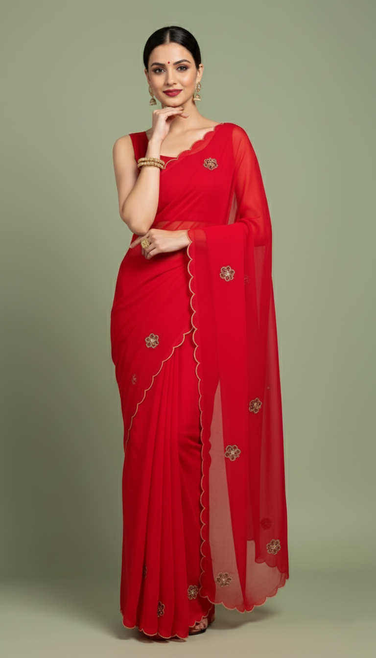 M U K T I || Organza Sequence work Saree
