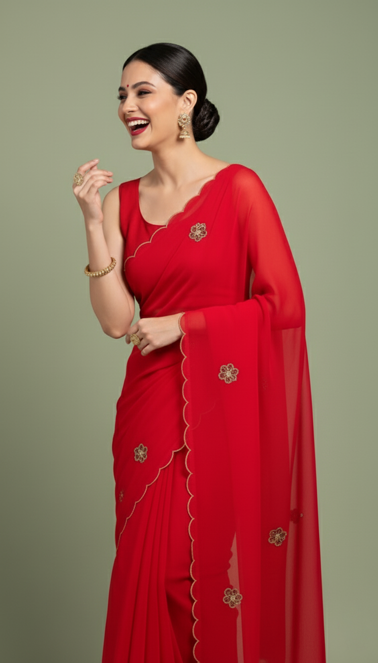 M U K T I || Organza Sequence work Saree