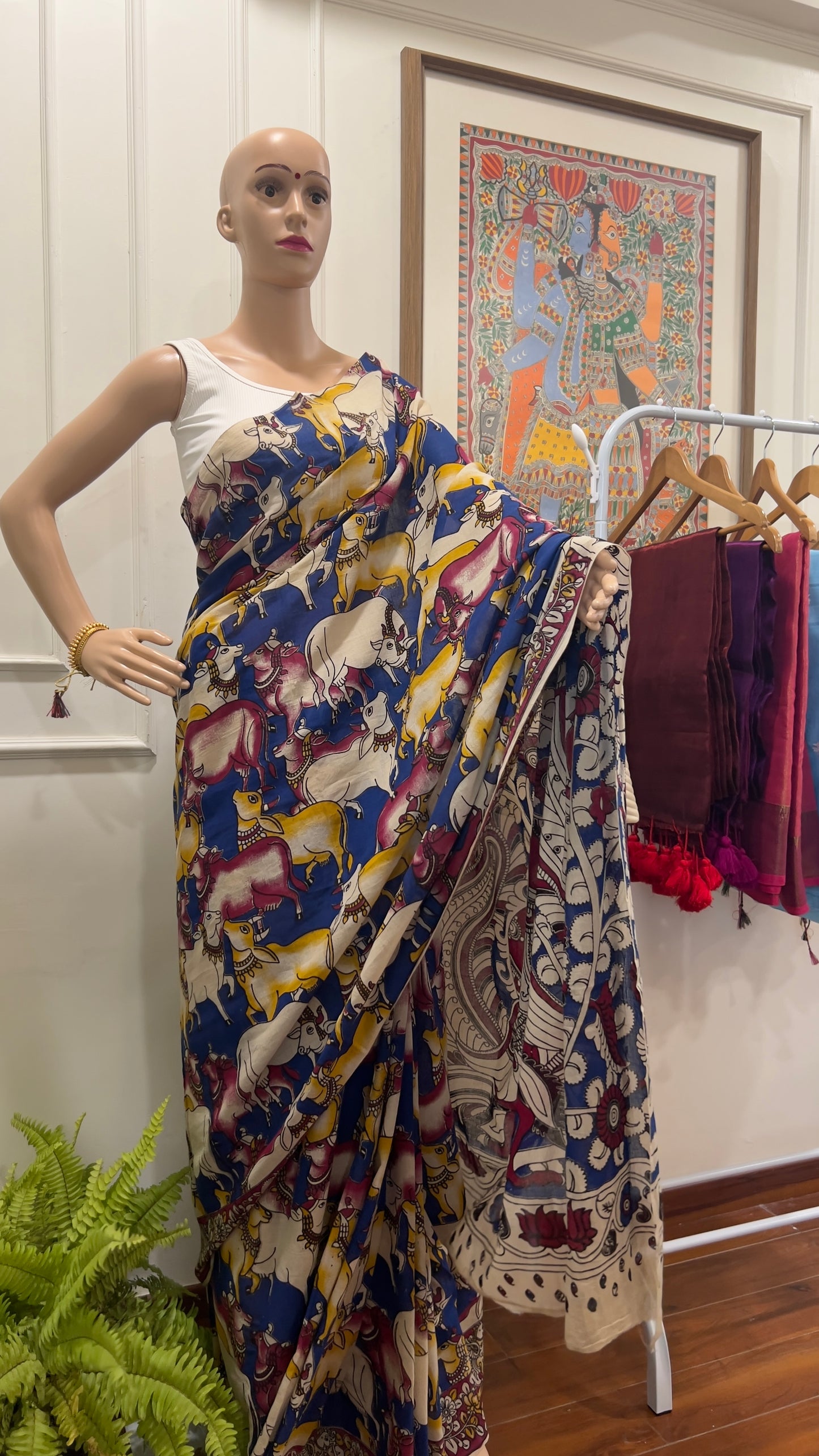 G O M A T A || Kalamkari Hand Block Saree
