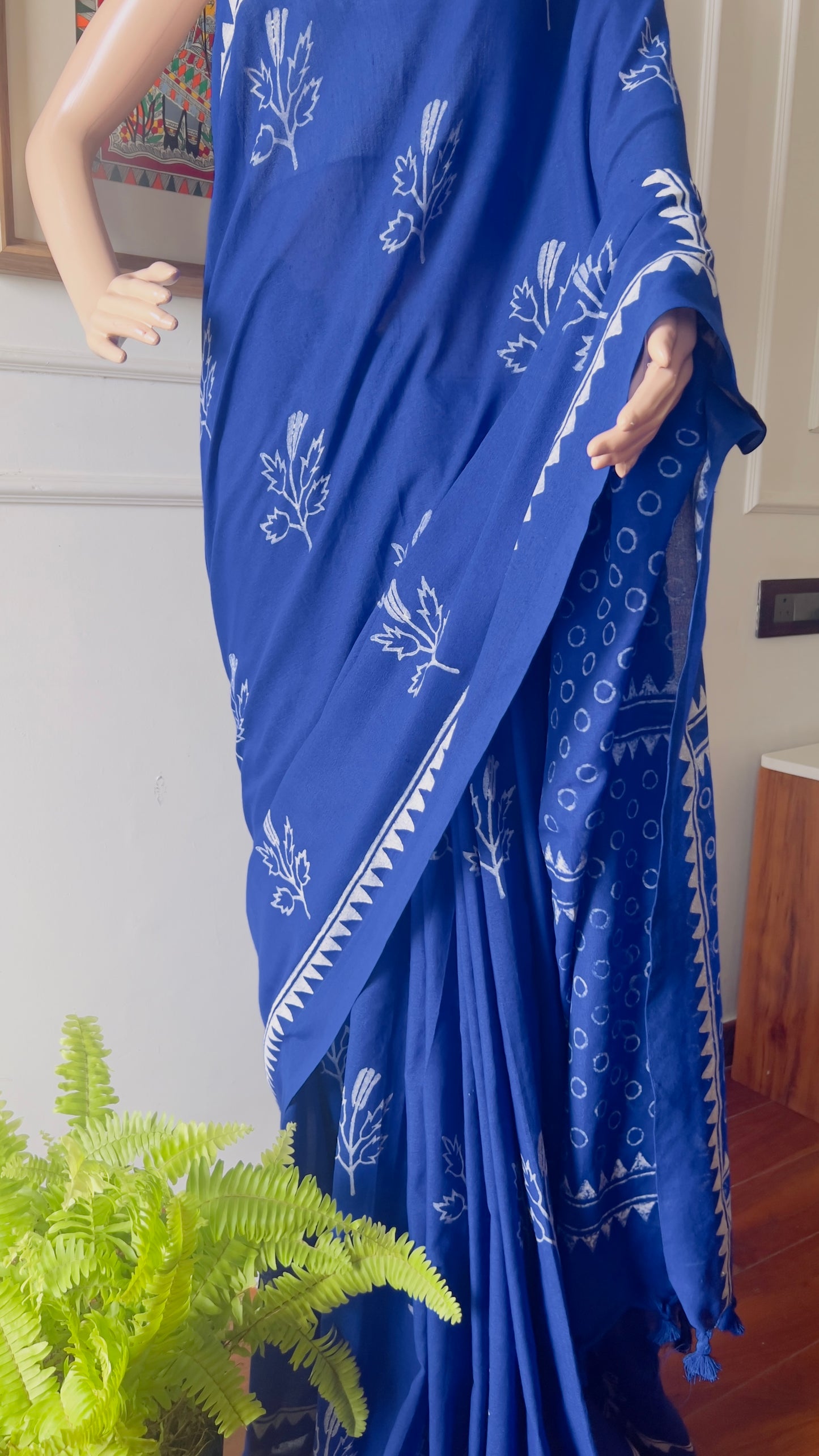 P A V I K A || Khadi Hand Block Paint Cotton Saree