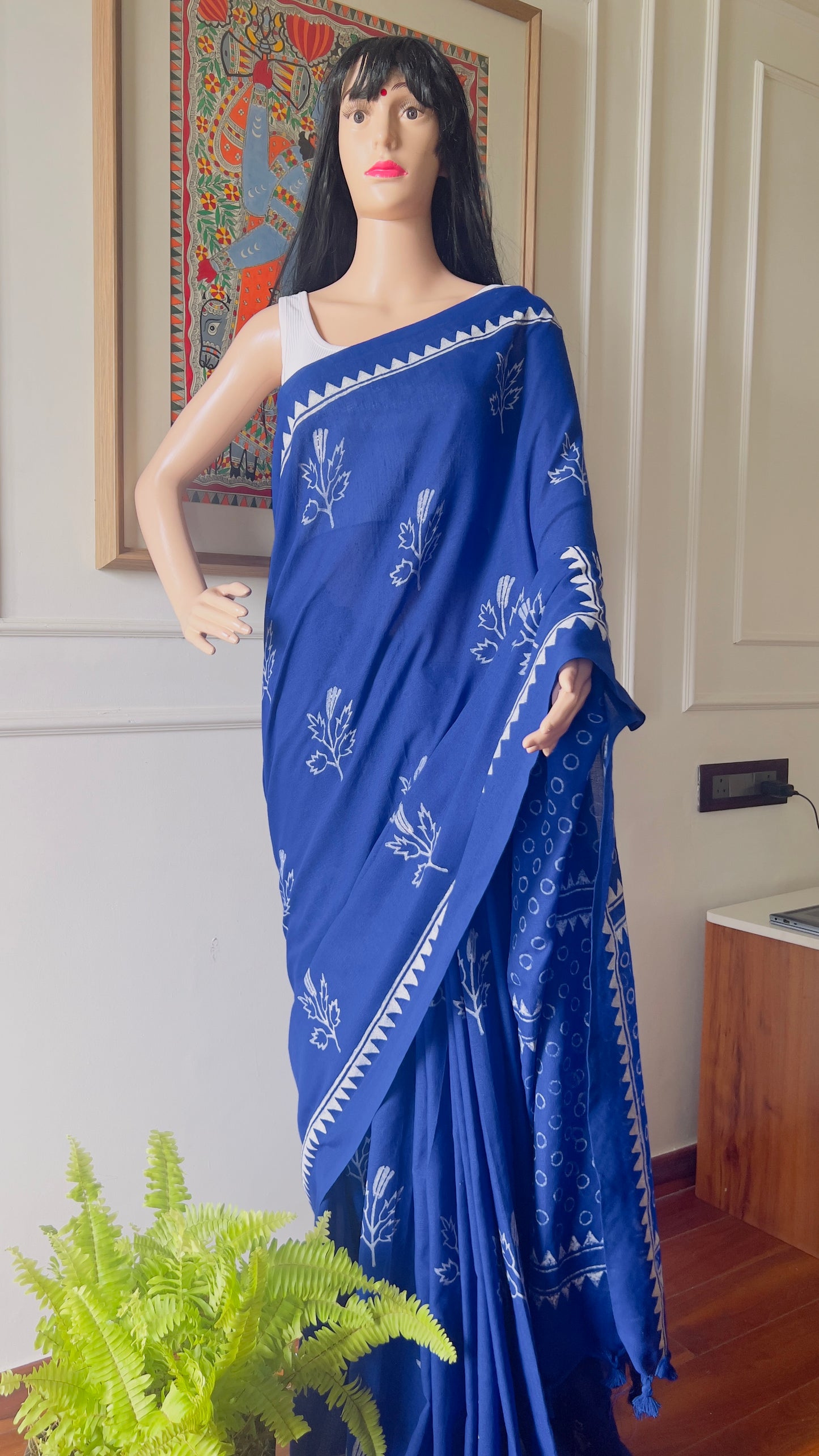 P A V I K A || Khadi Hand Block Paint Cotton Saree