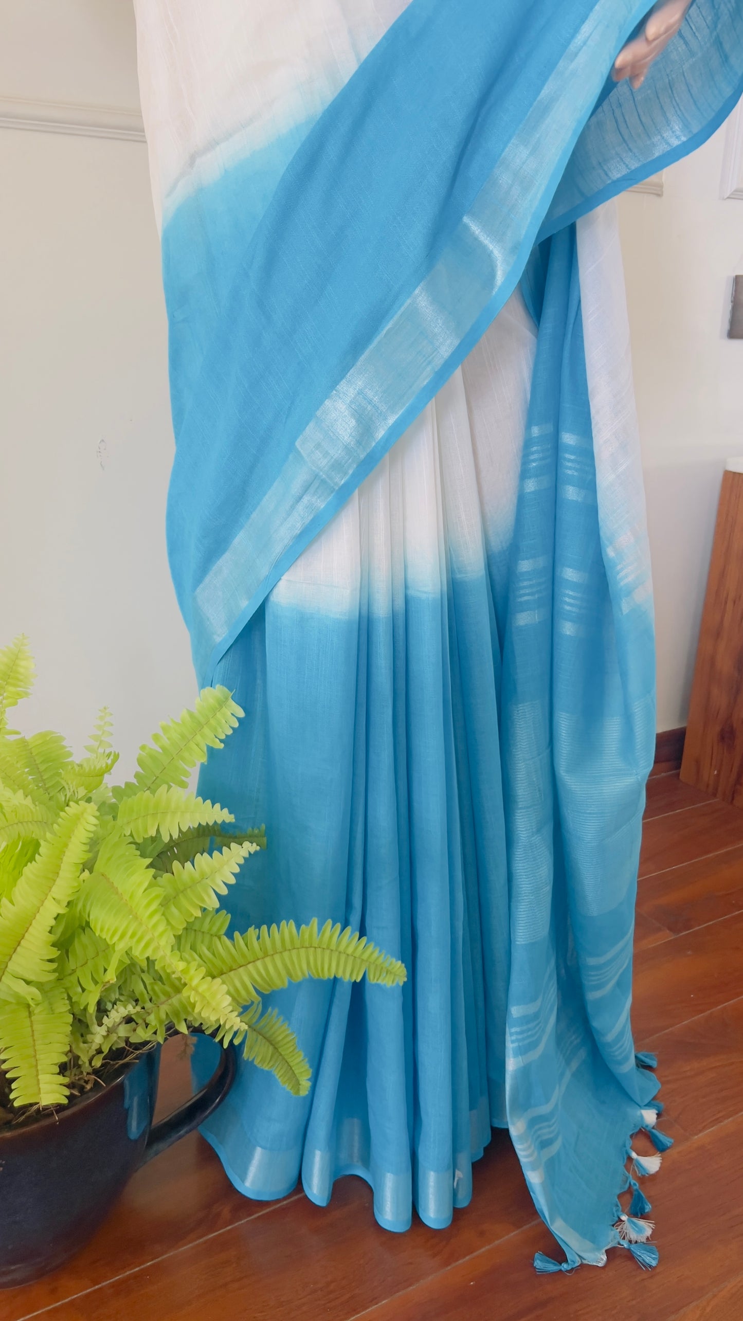 S A R J A N || Linen Slub Saree