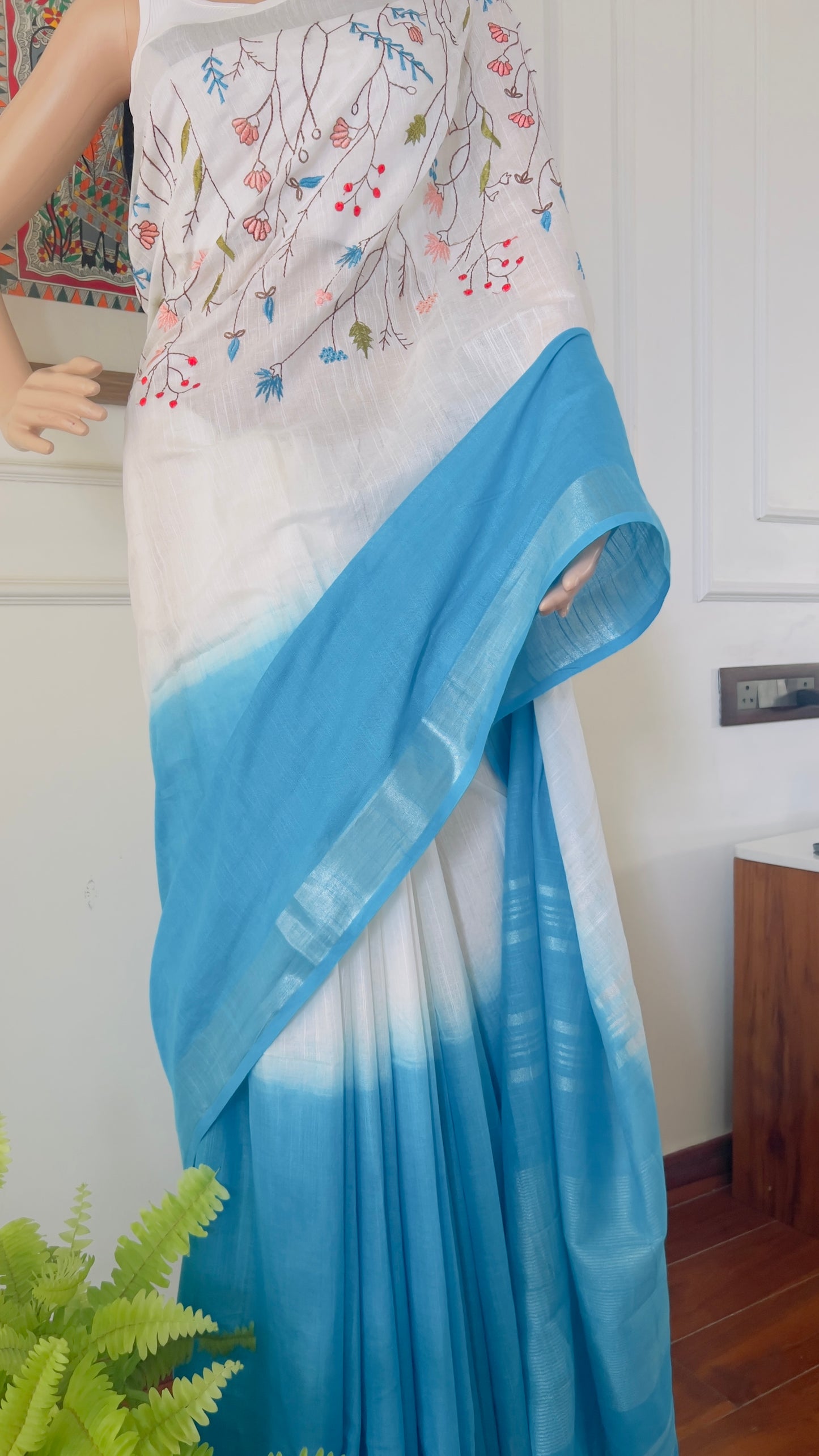 S A R J A N || Linen Slub Saree